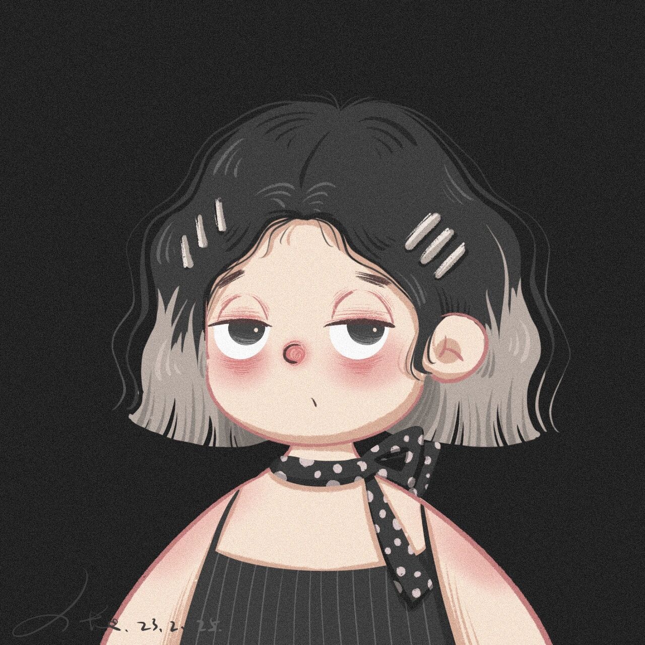 渐变色︴手绘头像