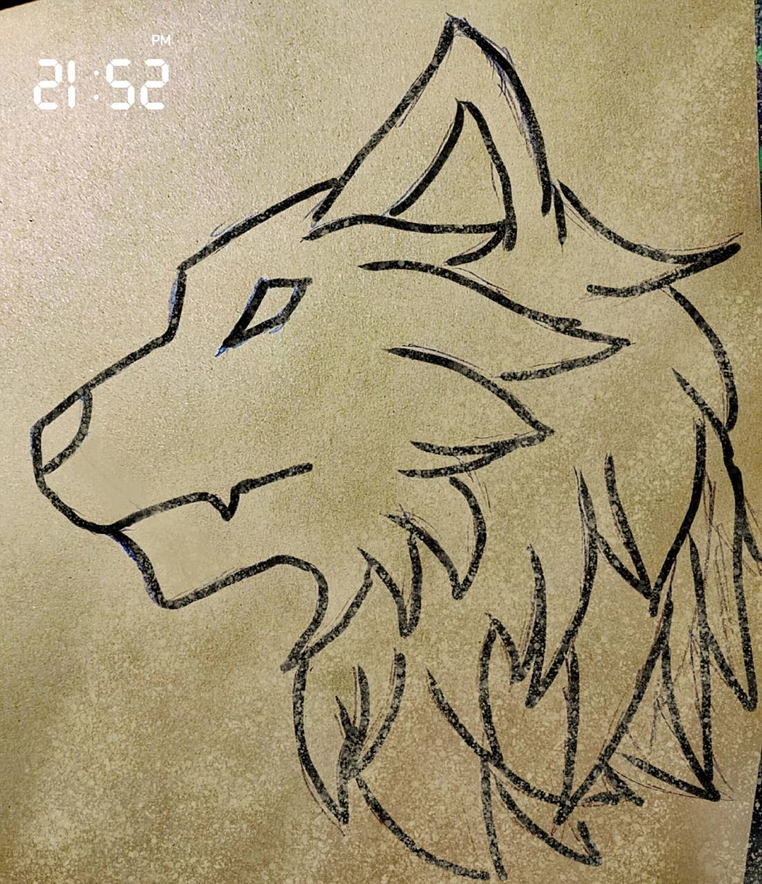 小小画一个狼头