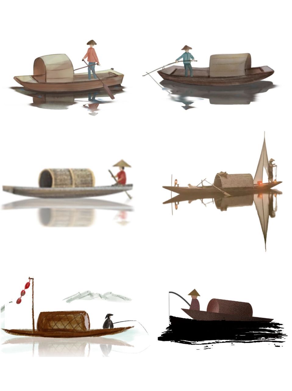 免扣素材|中国风古风船7715乌篷船png免扣素材 喜欢99古风中国