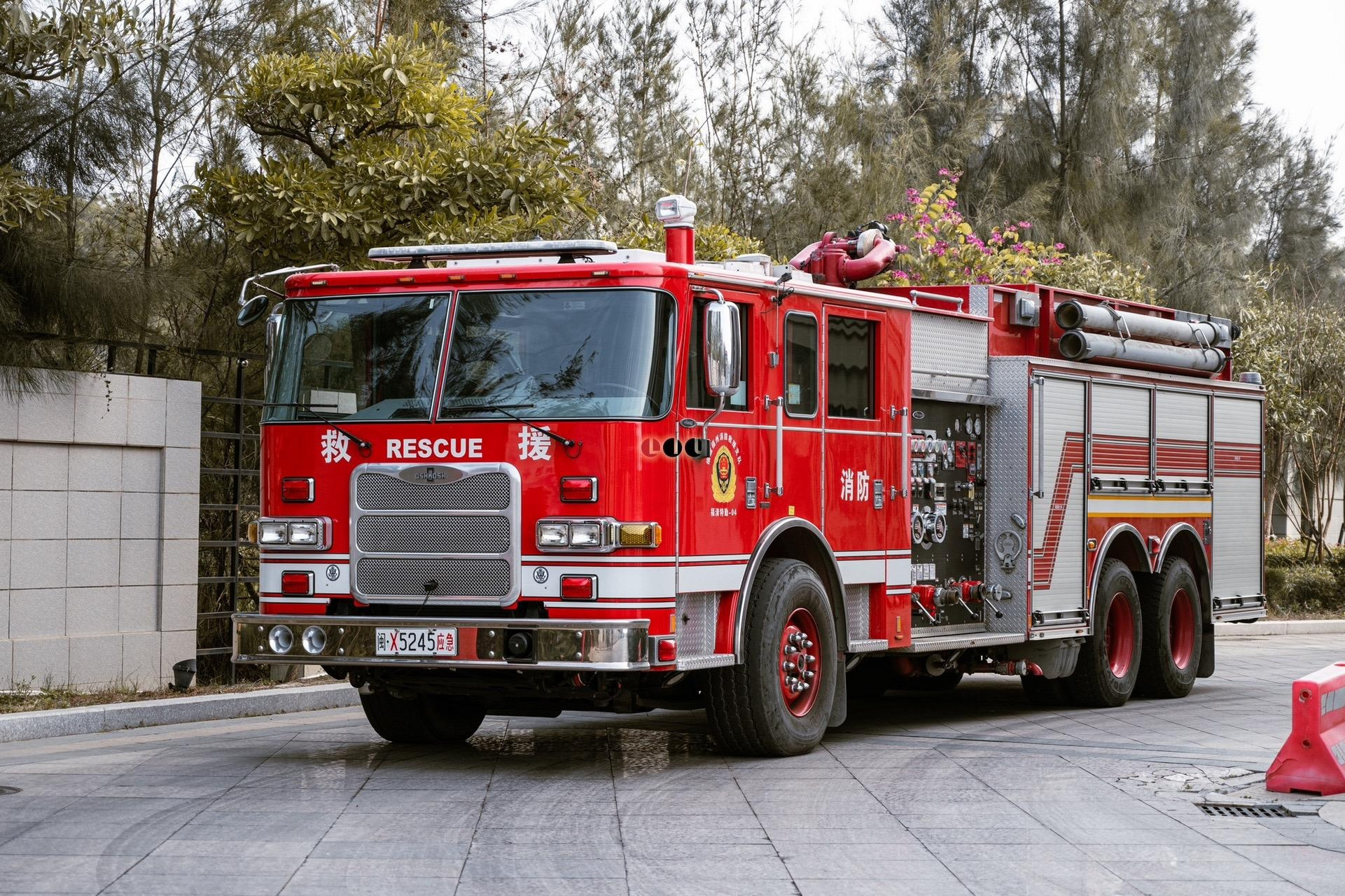 美国豪士科pip3000 工业泡沫消防车,服役于福建福州消防支队.