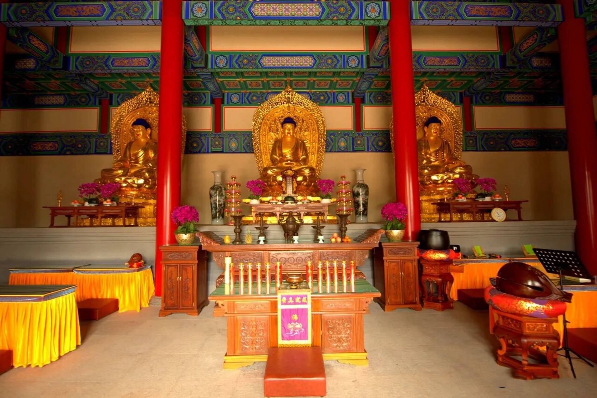 盘山文殊院是东五台山开山1500年来,第一座本尊菩萨——文殊菩萨寺院