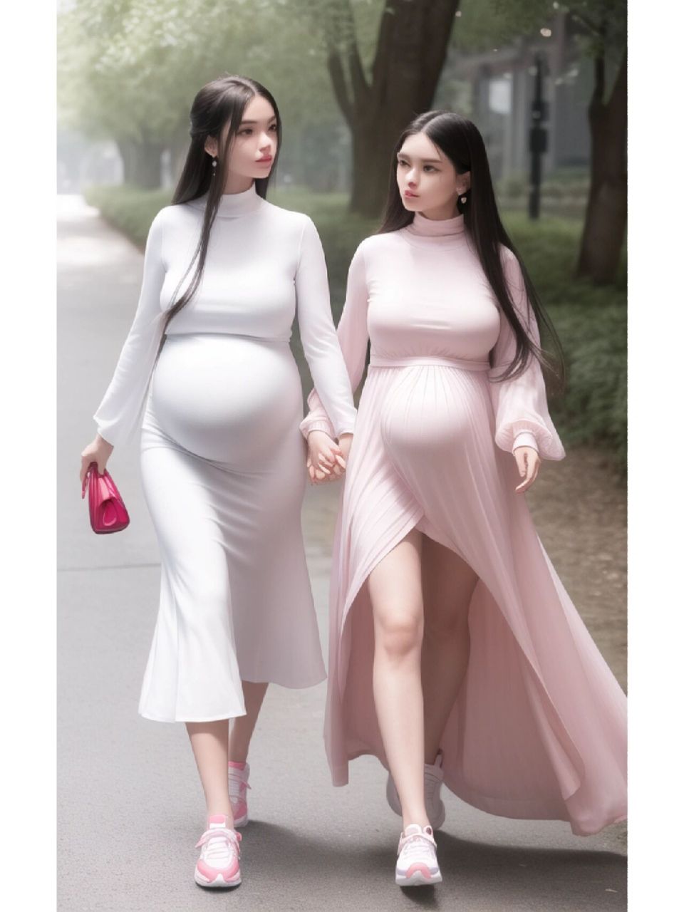 《二次元孕妇组合》 ai帮我画的《二次元孕妇组合》