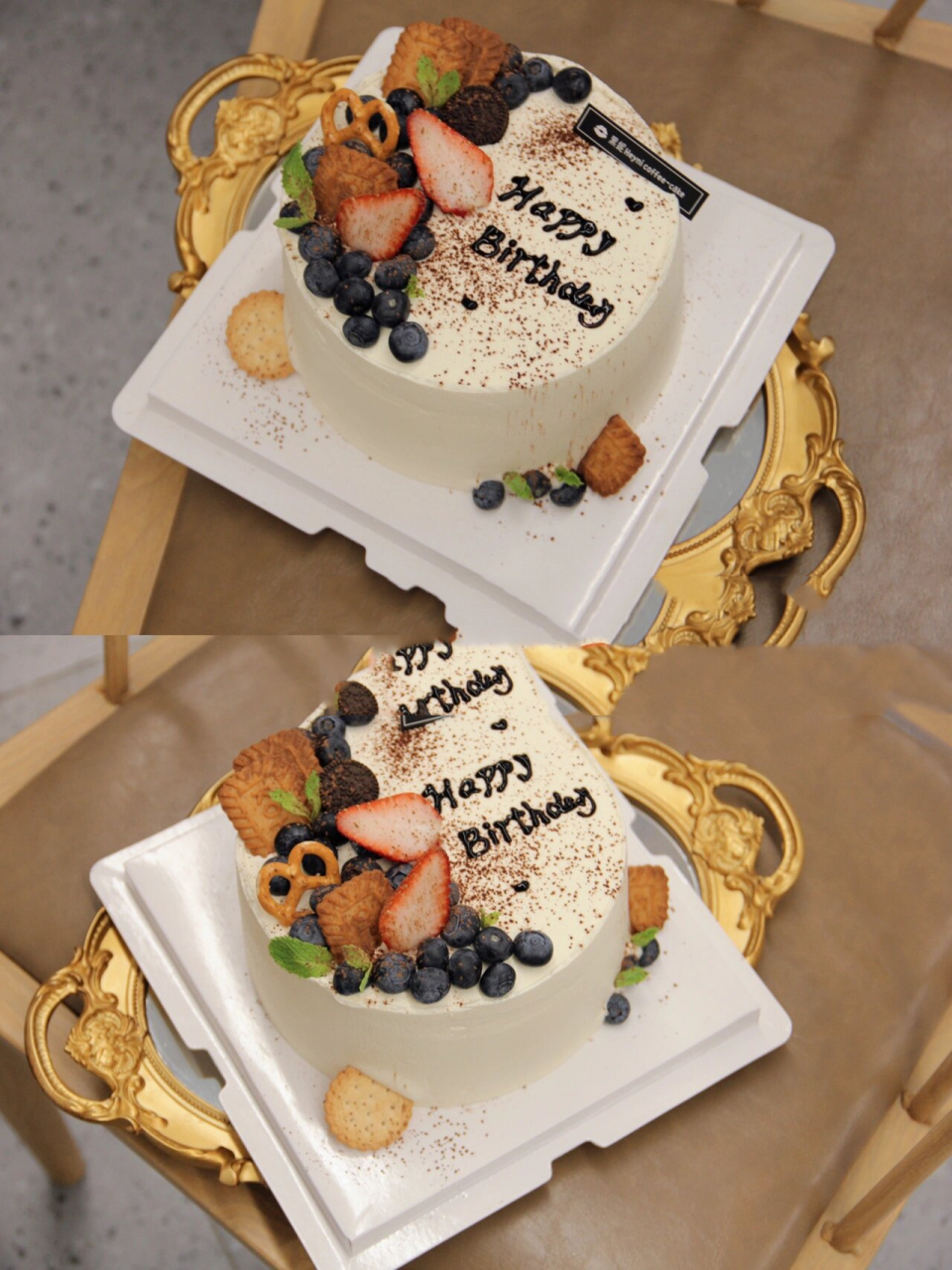 送男生的生日蛋糕 经典简单款式 6寸潍坊 芒果白桃夹心 一定是很清新