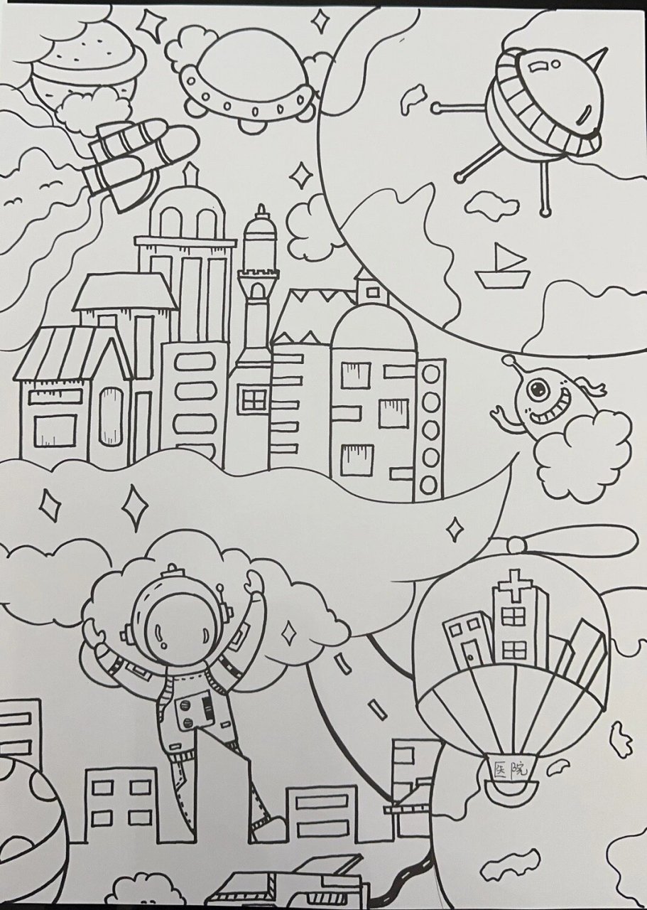 科幻画 太空主题 又是帮朋友的一天,哈哈,完成记录一下自己的成果,没