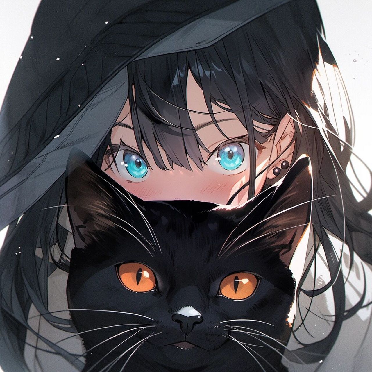 异瞳少女61and93 小黑猫叫花花!很乖很乖哦