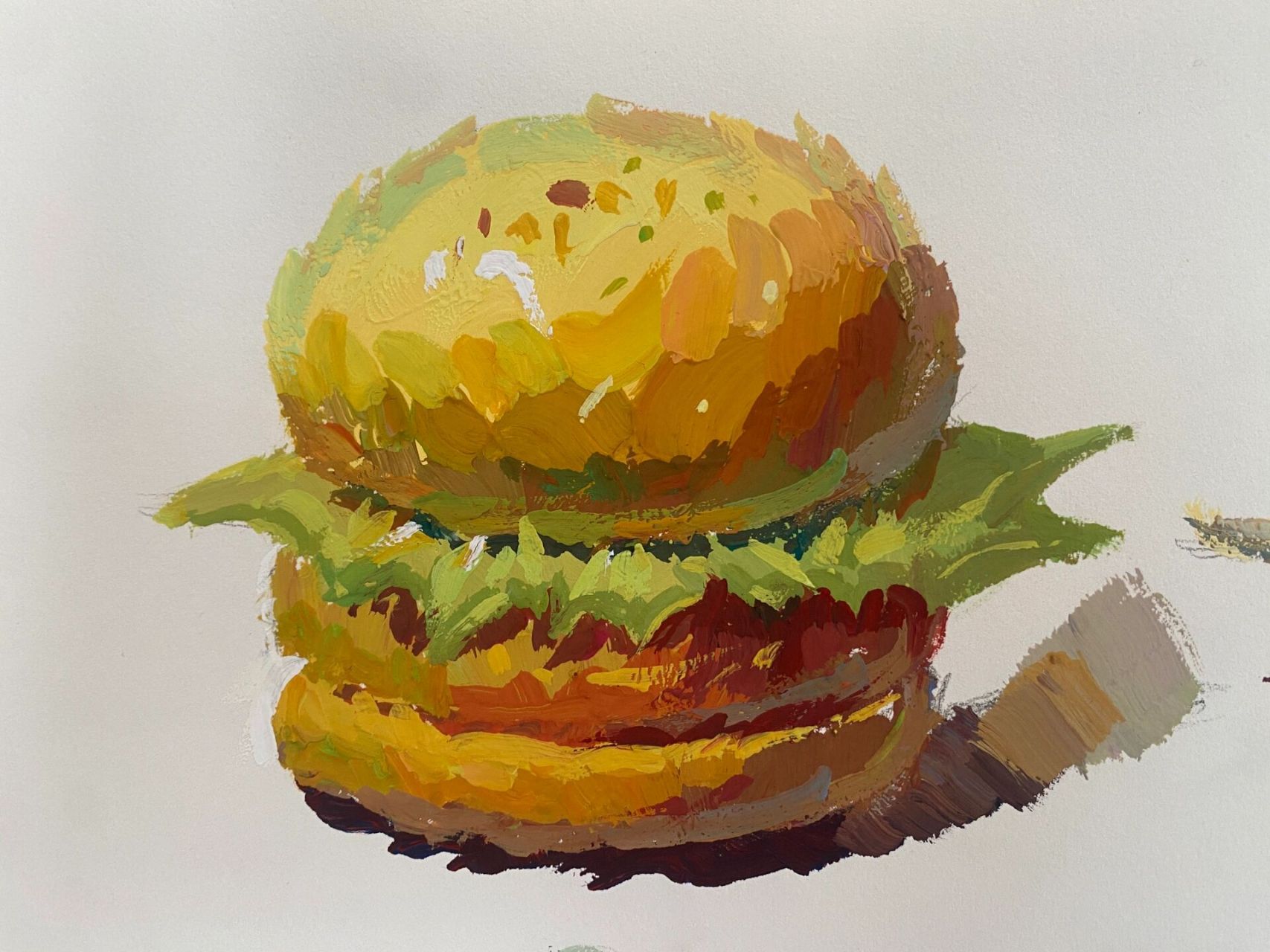 色彩汉堡包步骤图