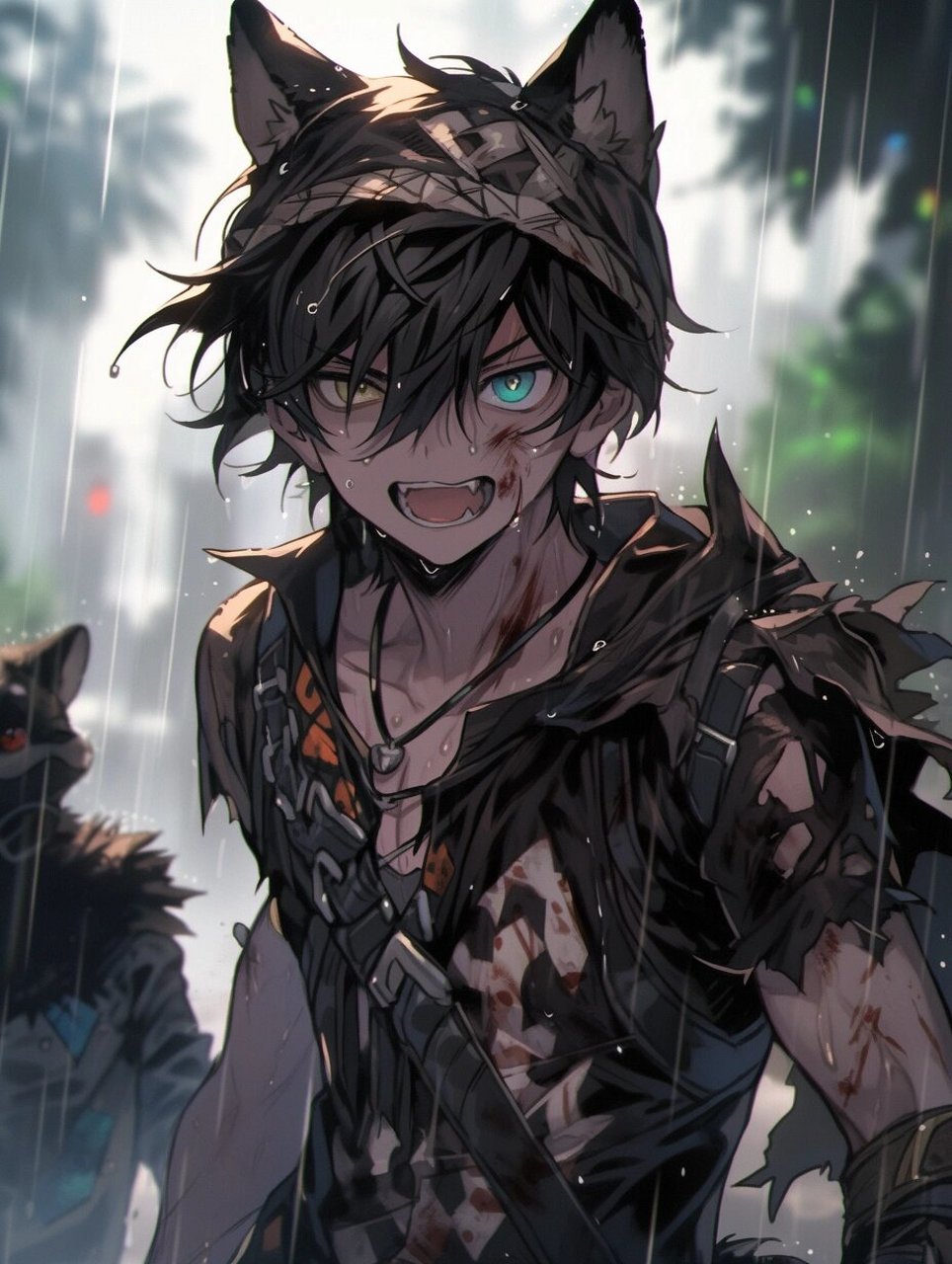 狼崽 | 动漫男生头像壁纸插画素材