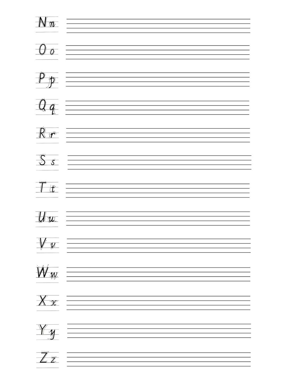 26个英语字母带笔顺书写及四线三格 获取电子版,↑↑↑关注查看简介