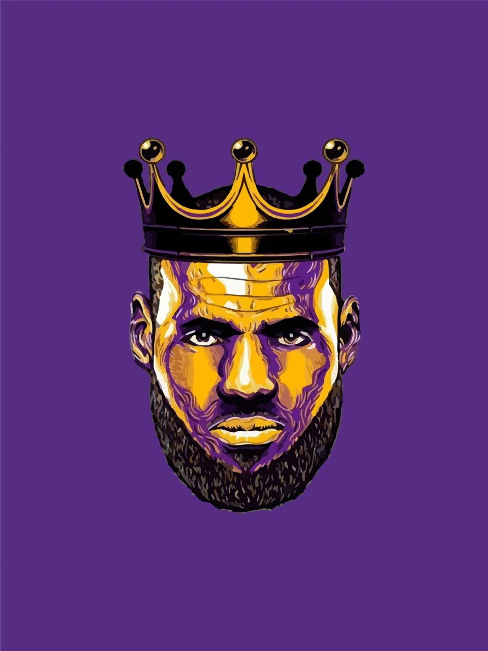 【憨瑞插画】nba球星美式插画国王詹姆斯