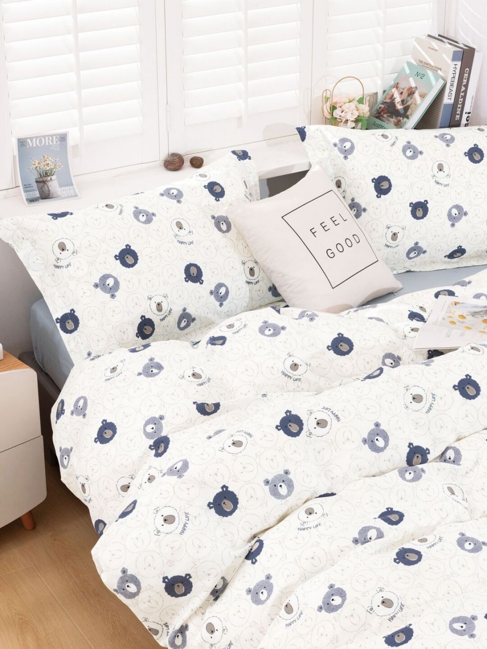 小爆款安妮小熊 全棉双层纱四件套很赞啊 授权生产的安妮小熊双层纱四