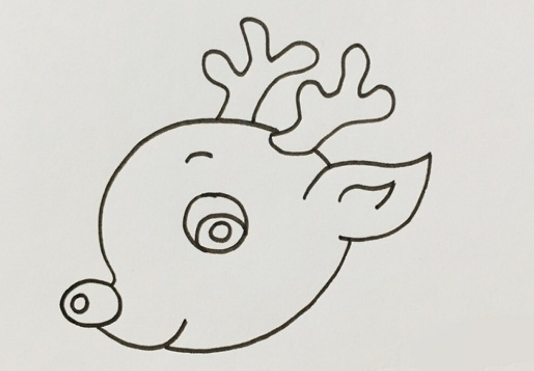 梅花鹿简笔画 头长小树两棵94 树上不能筑窝92 全身花儿朵朵94