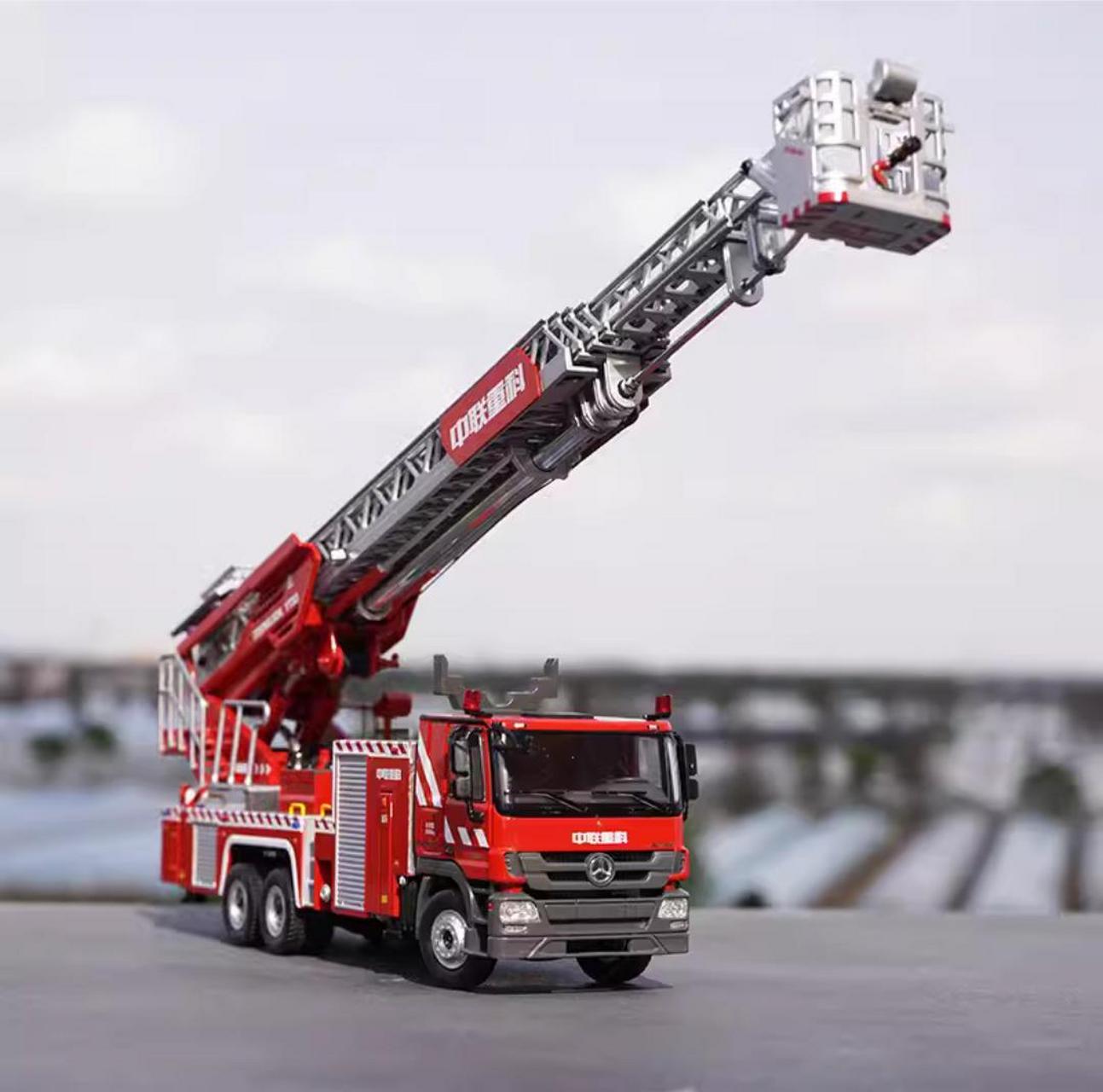 1:48中联重科 zoomline 中联53m云梯消防车奔驰合金工程车模型