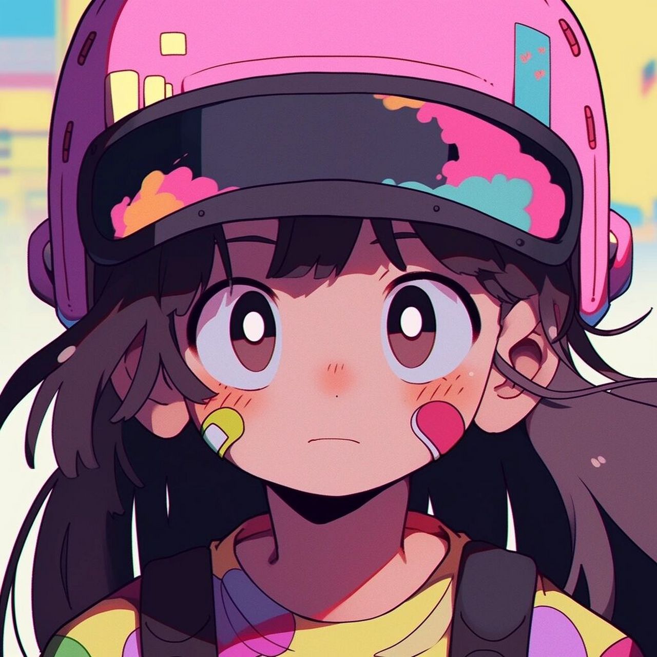 旧漫可爱头盔女孩