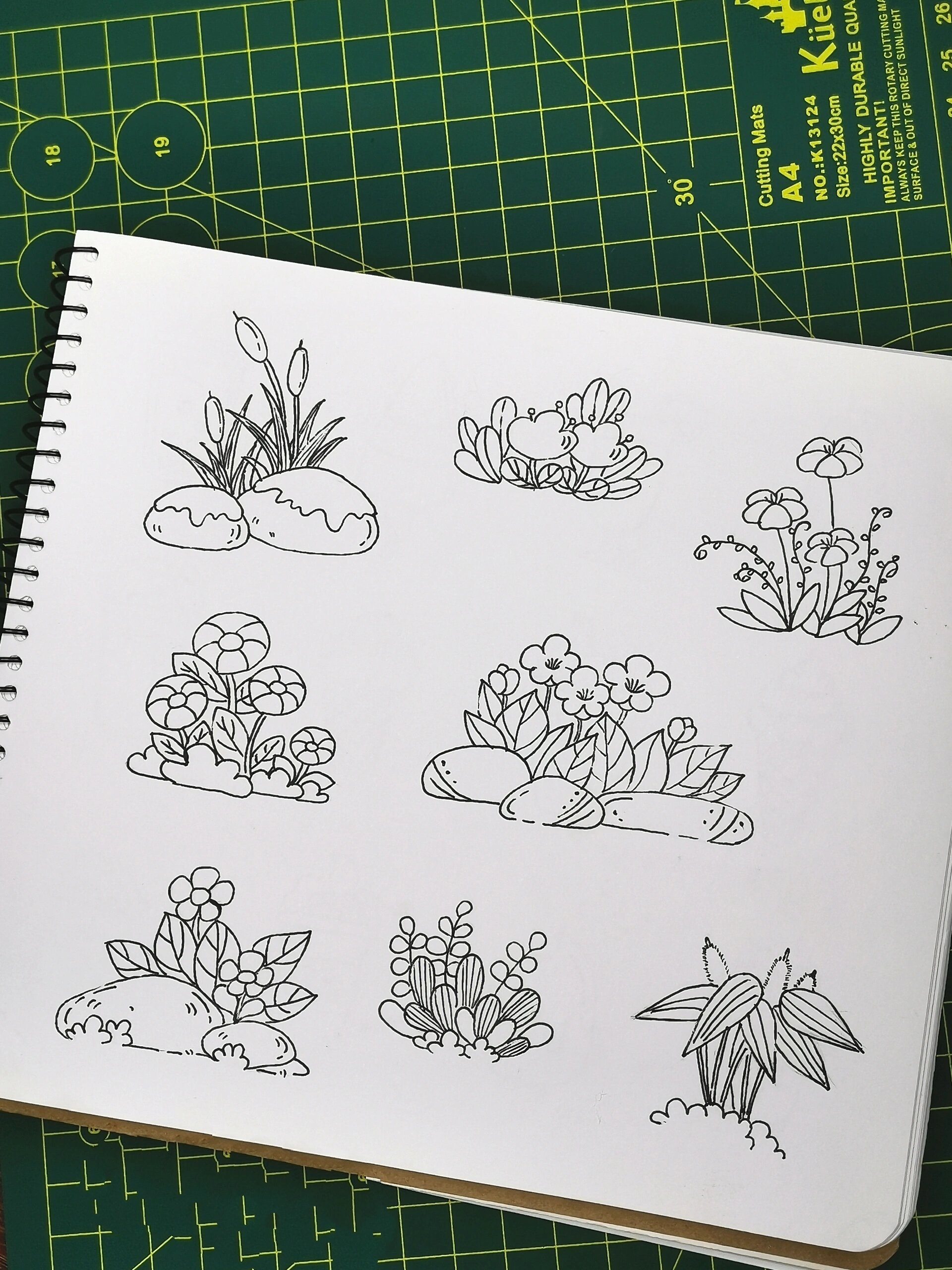 76|简笔画|每日一画|手绘花丛大集合