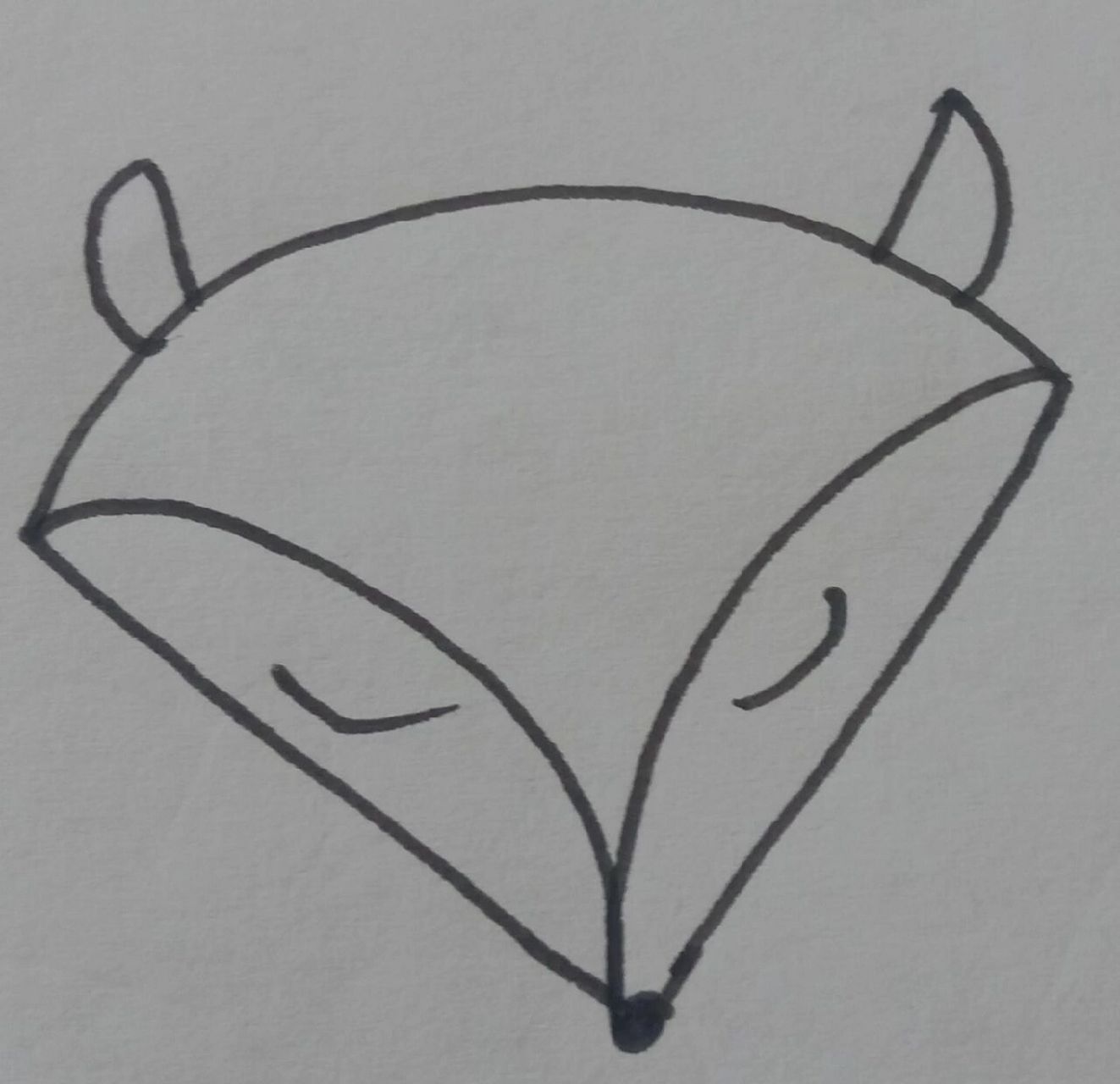 狐狸简笔画分步骤