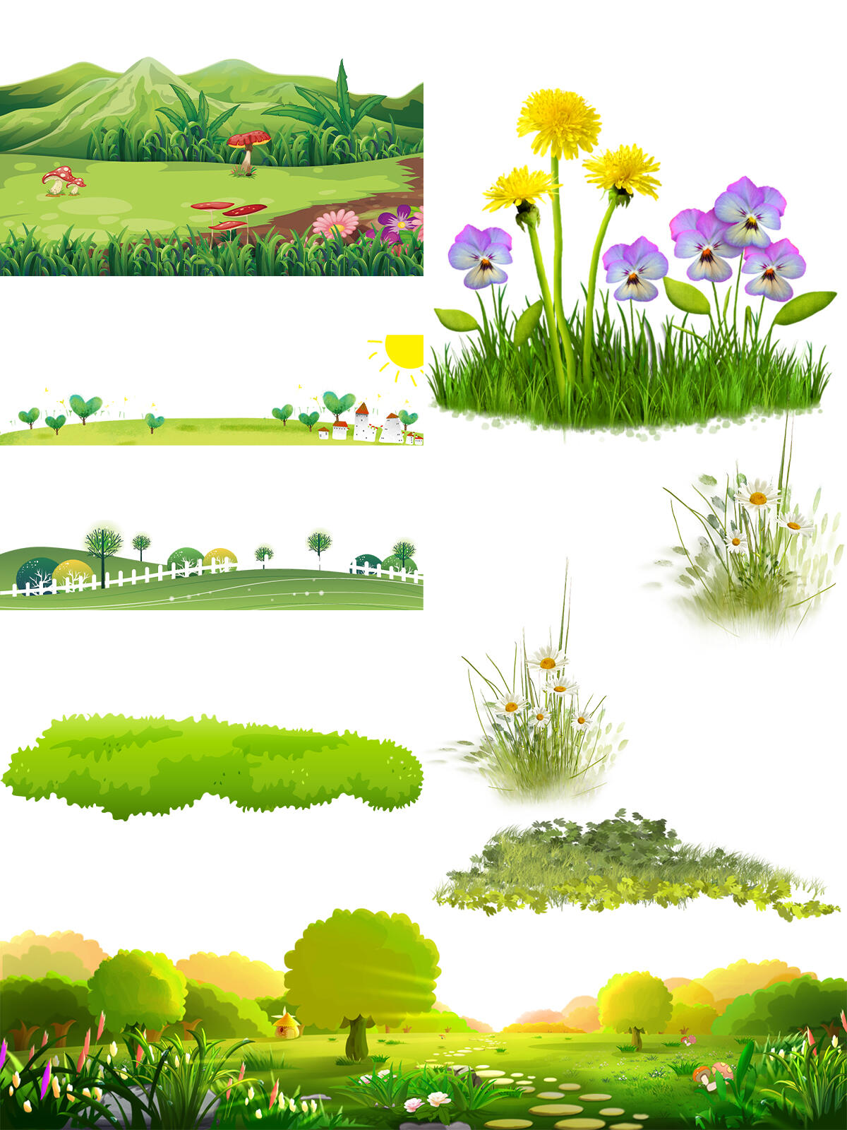 免抠素材 | 草地草坪草丛素材