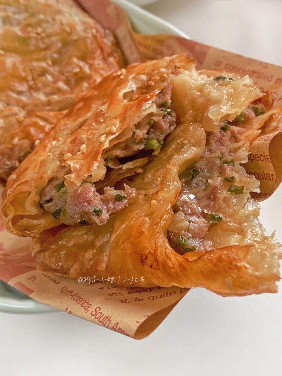 8215手抓饼鲜肉锅盔 1,冷冻手抓饼一张(超市冷冻区有卖),肥瘦相间