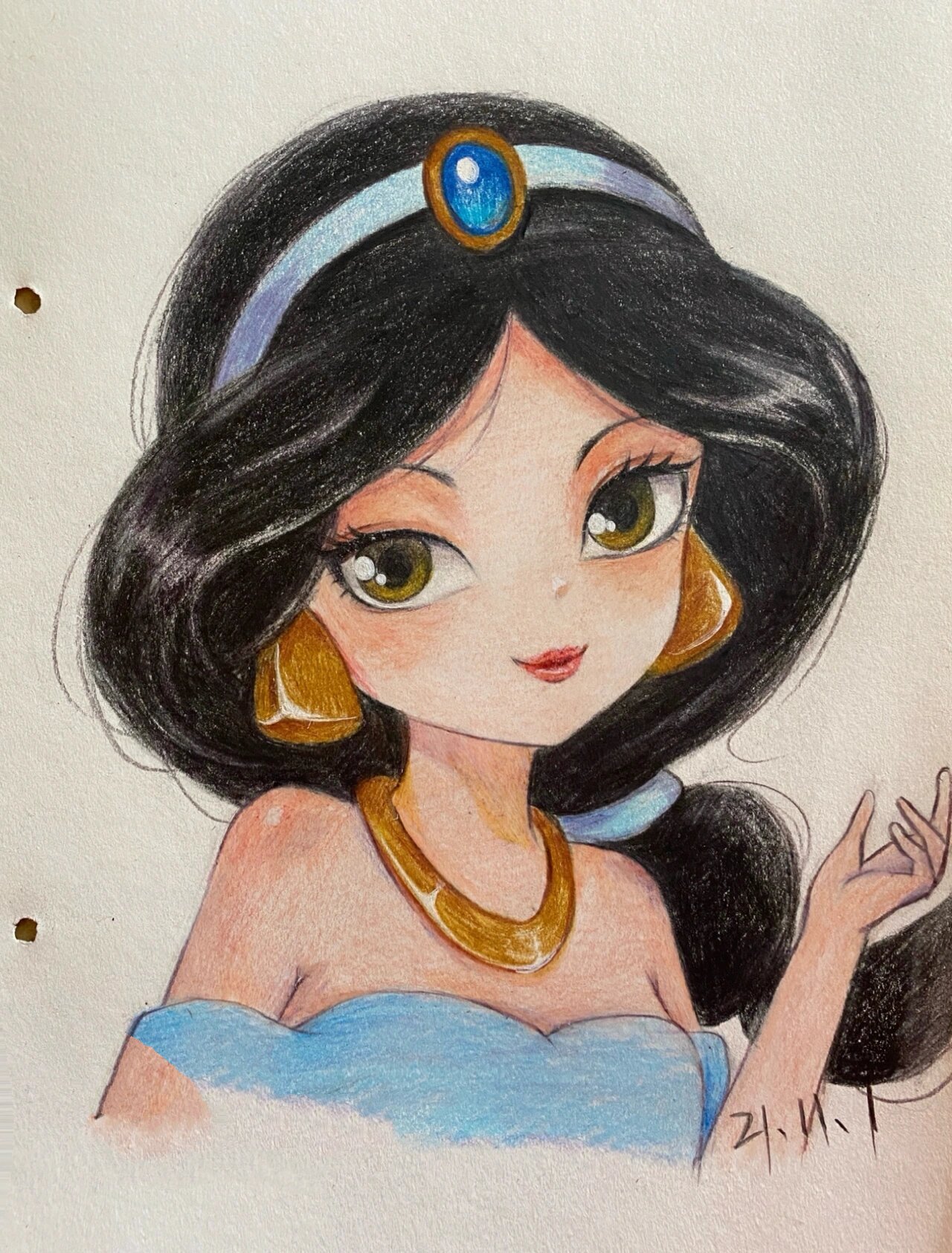 彩铅迪士尼公主系列