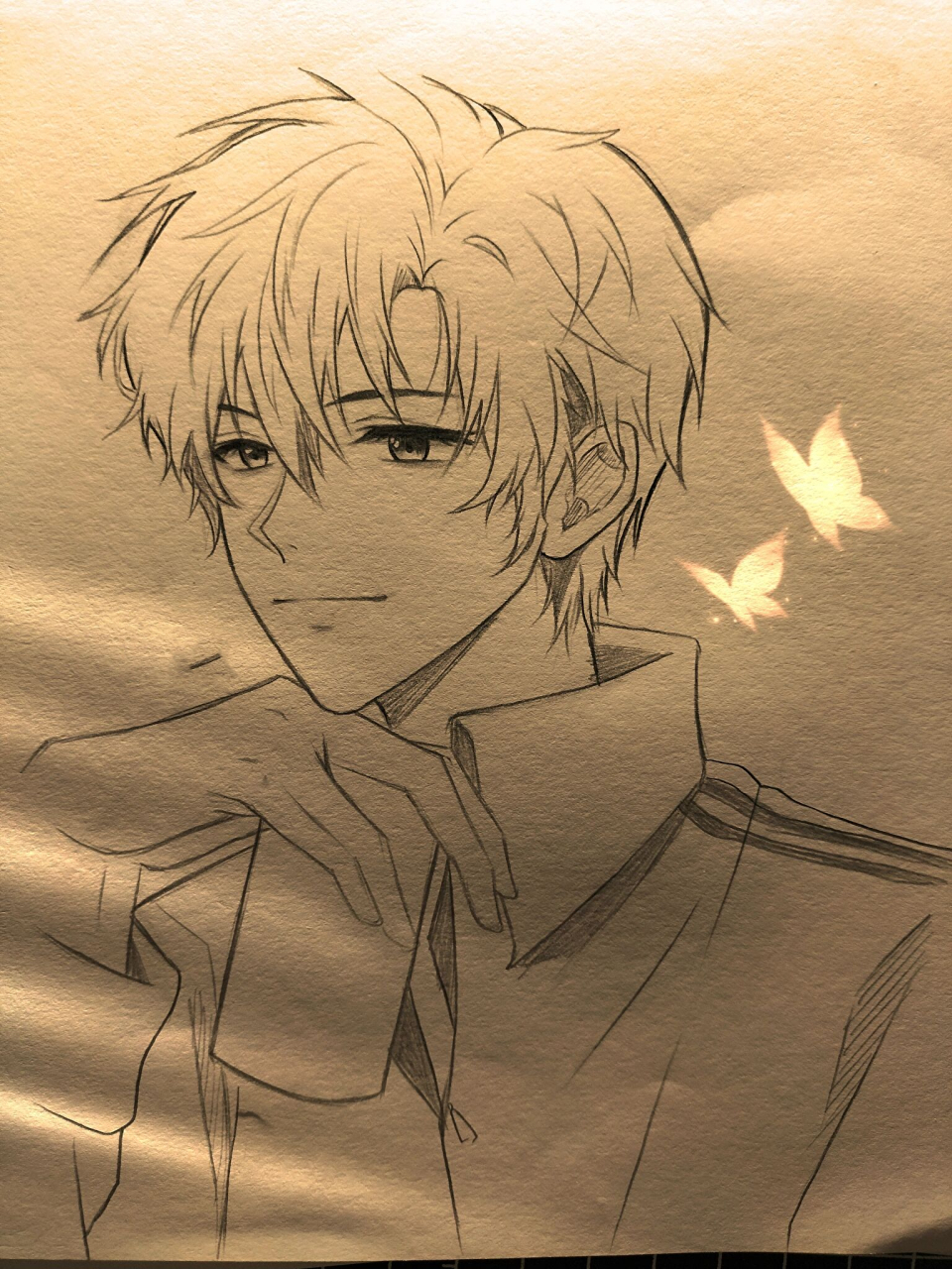 江添绘画过程图 加油坚持就是胜利