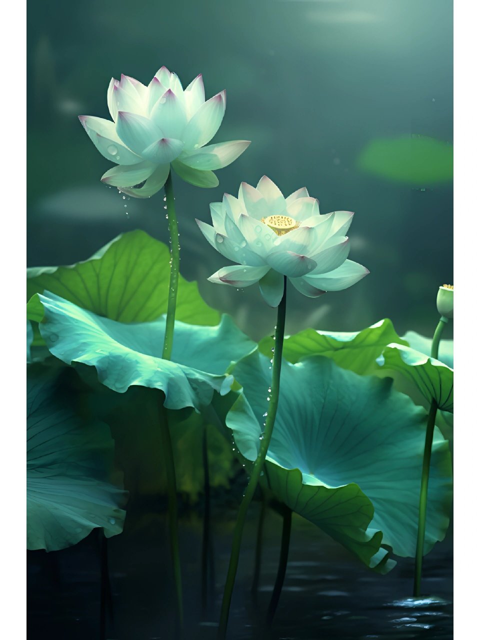 治愈系壁纸『夏日荷花,好运连连』