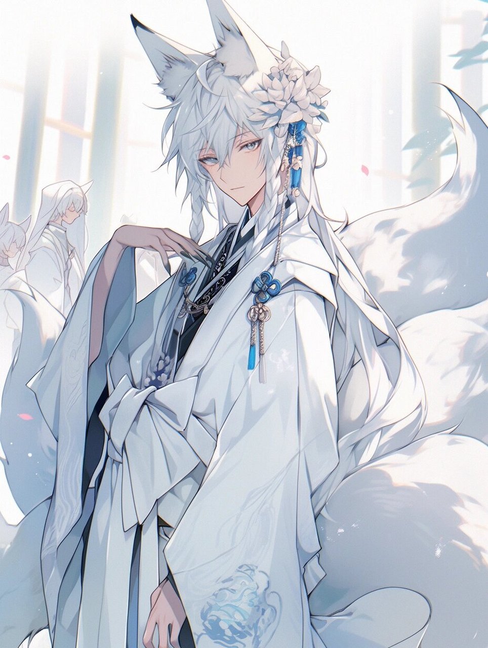 古风 | 妖狐 | 动漫男头头像壁纸插画素材