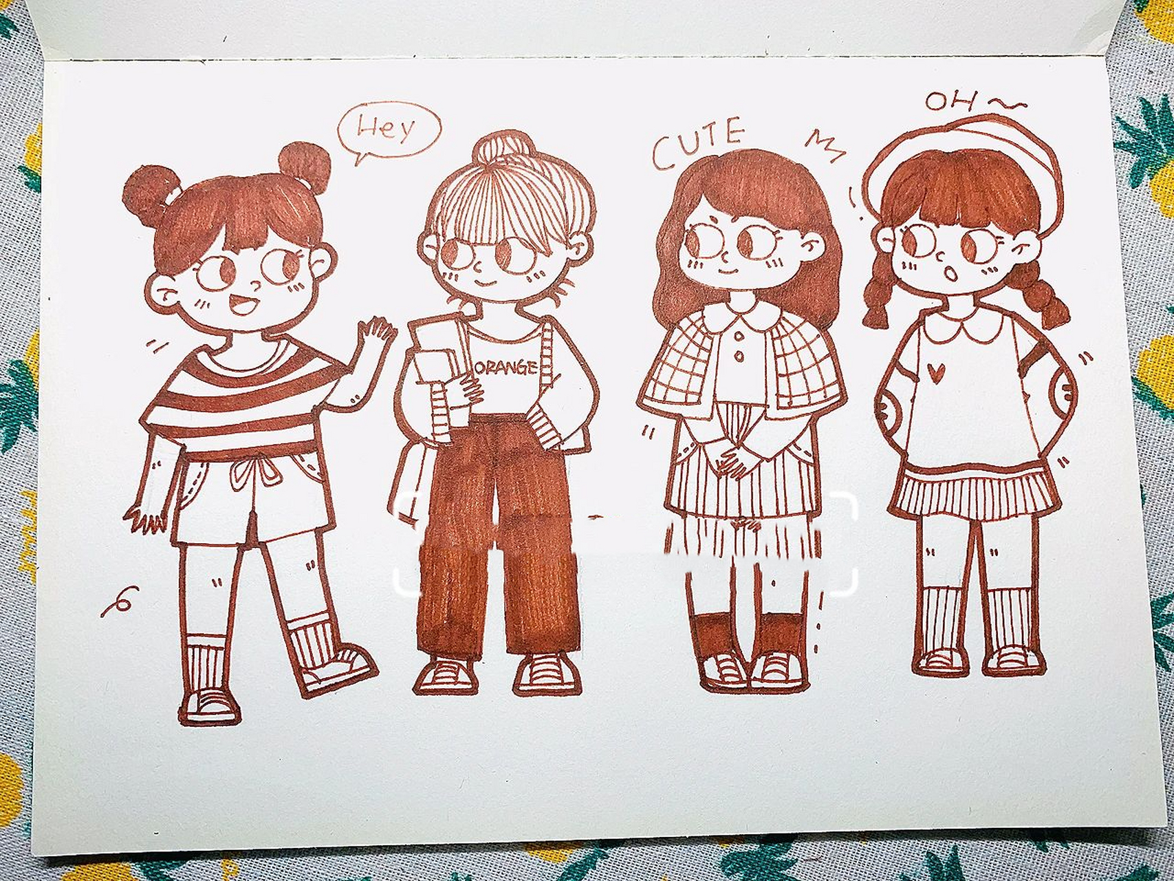 零基础手绘|一群可爱的小朋友|人物简笔画 可可爱爱的小朋友