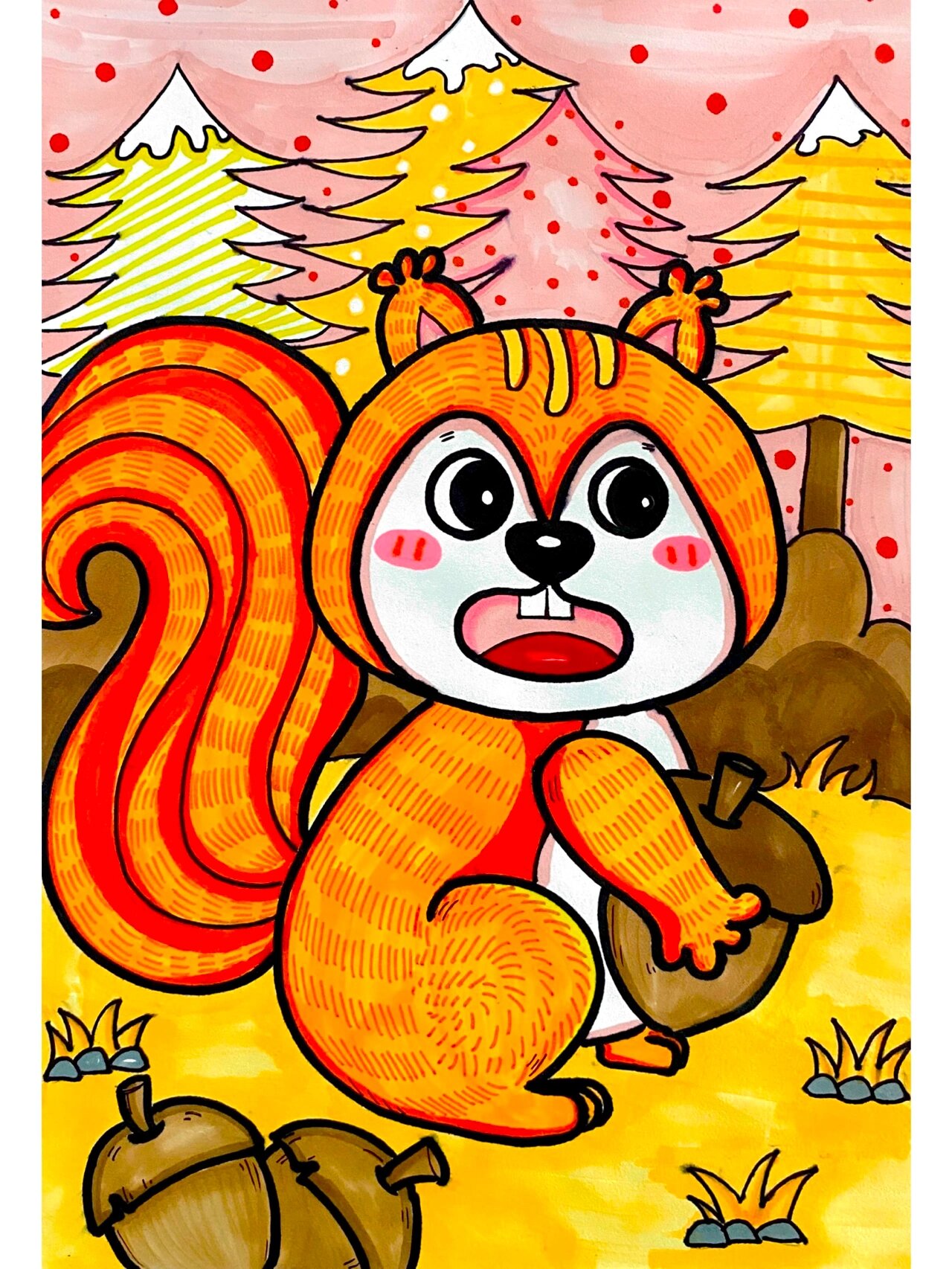 少儿美术考级作品 儿童画等级考试内容,根据主题,画出符合绘画要求的