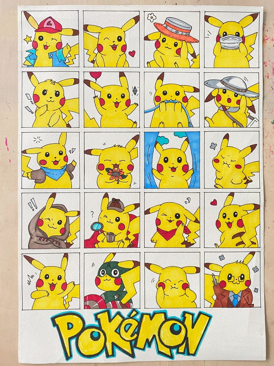 简笔画—皮卡丘(内附线稿) 皮卡 皮卡 皮卡丘