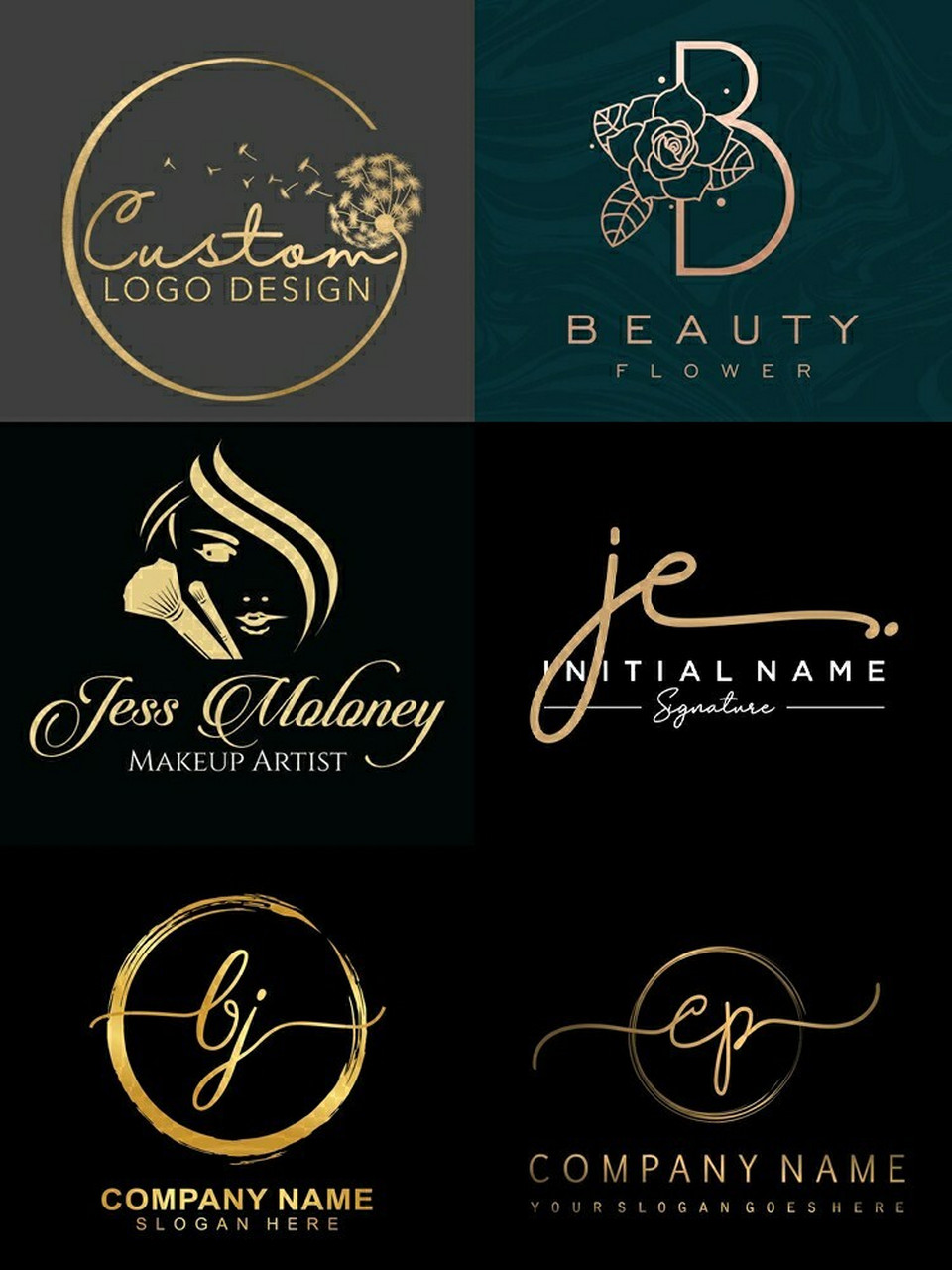 美甲美睫美容院logo设计个性英文字母头像 @红卡薯@生活研究所@小红书