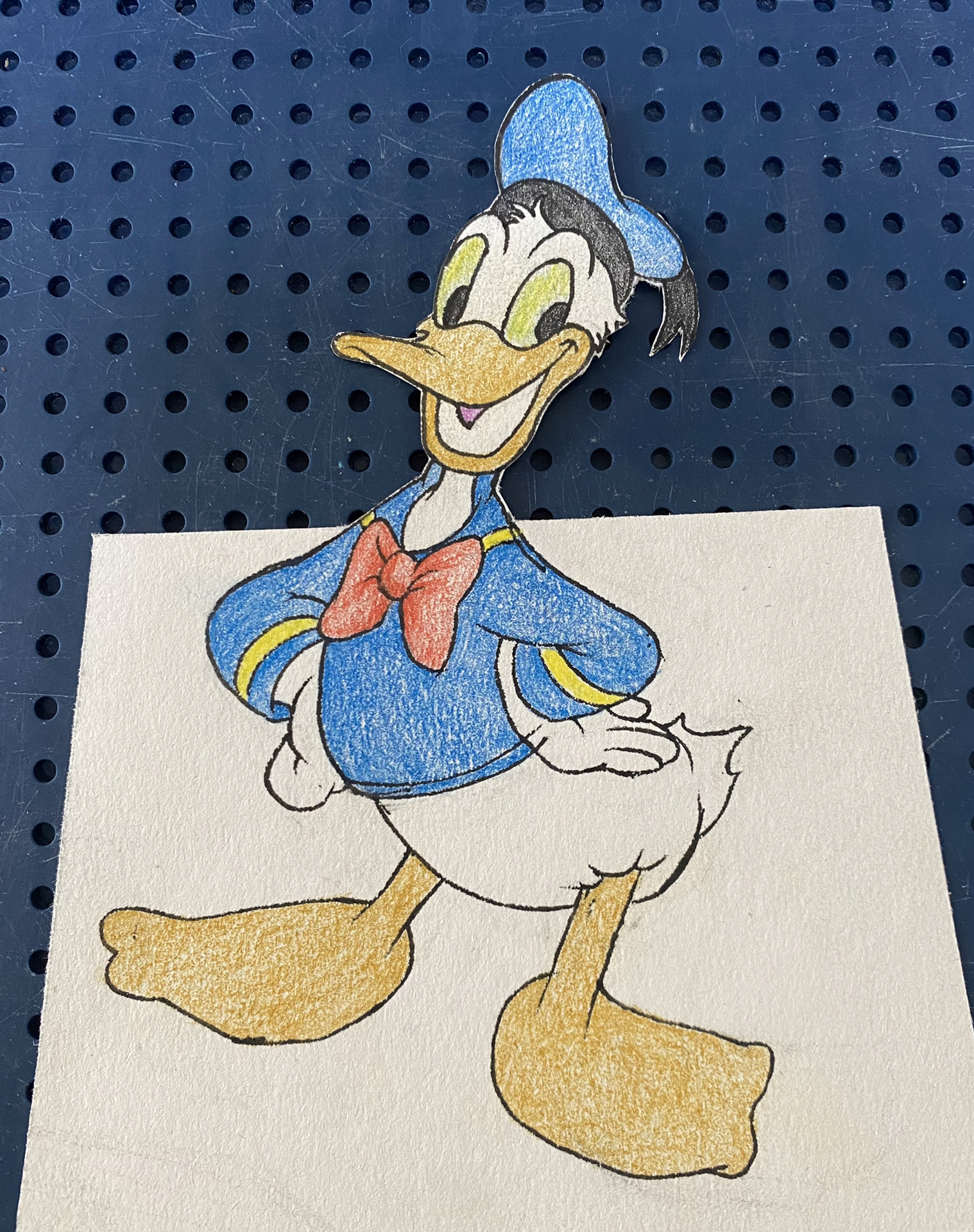 彩铅简笔画#动画形象/唐老鸭