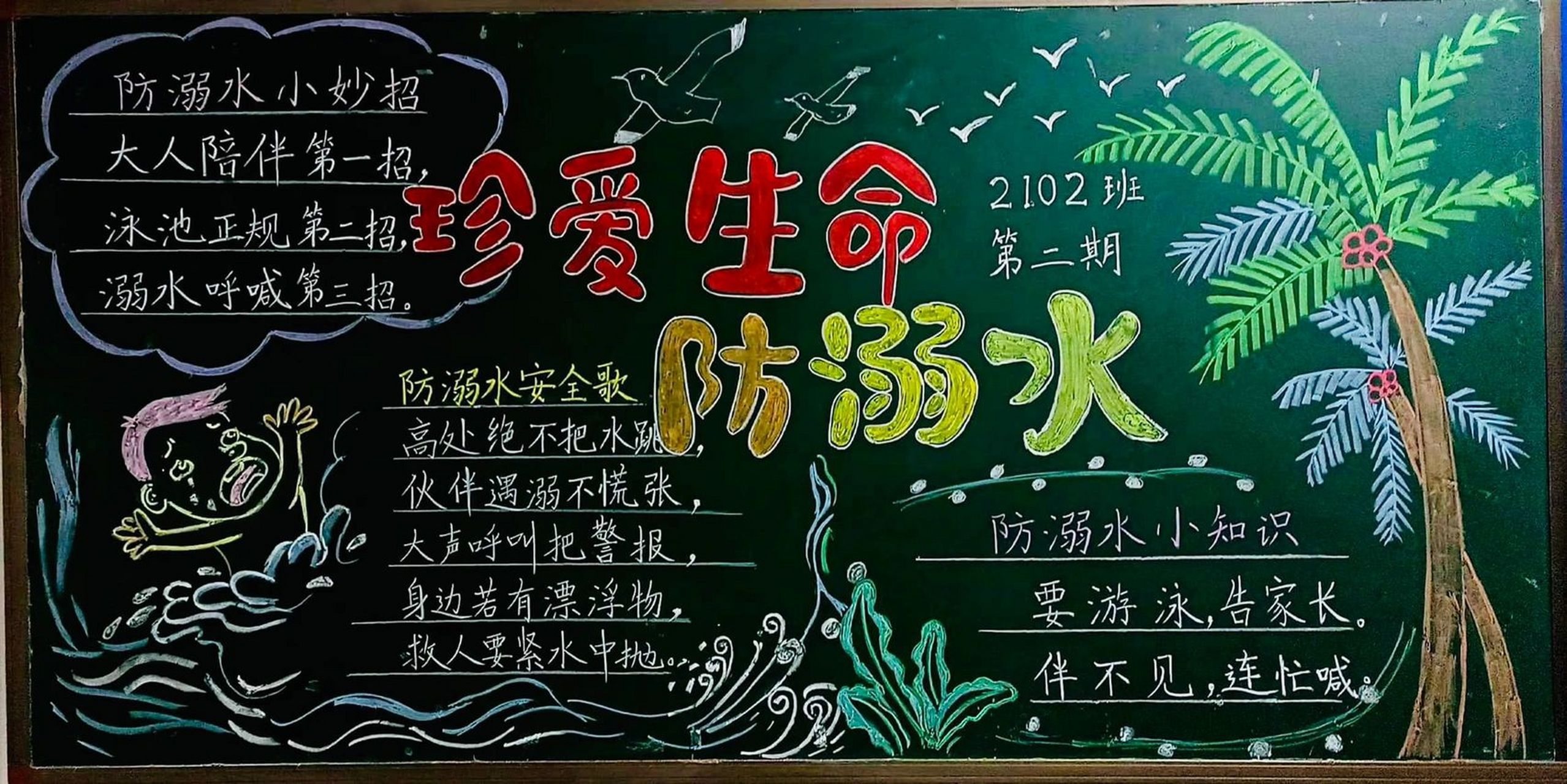 小学防溺水黑板报 78夏天已经来临,防溺水安全教育赶紧跟上!