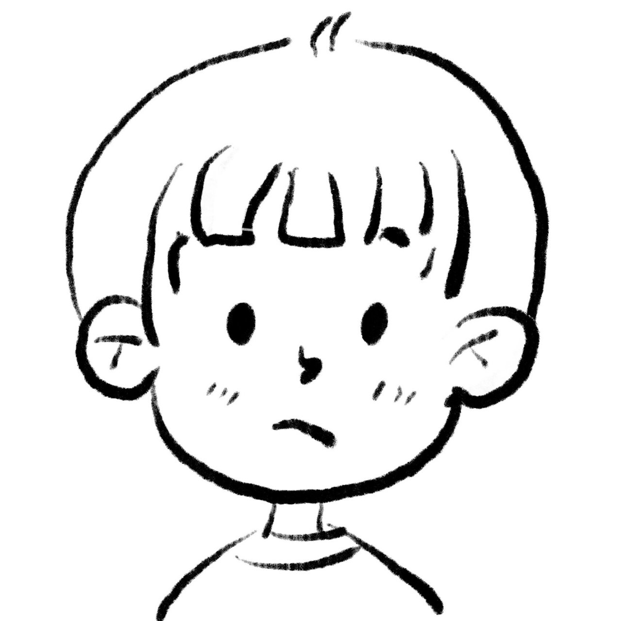 卡通画简笔画男孩女孩 我的简笔画作品 哈哈哈哈 简笔画太好玩了 几