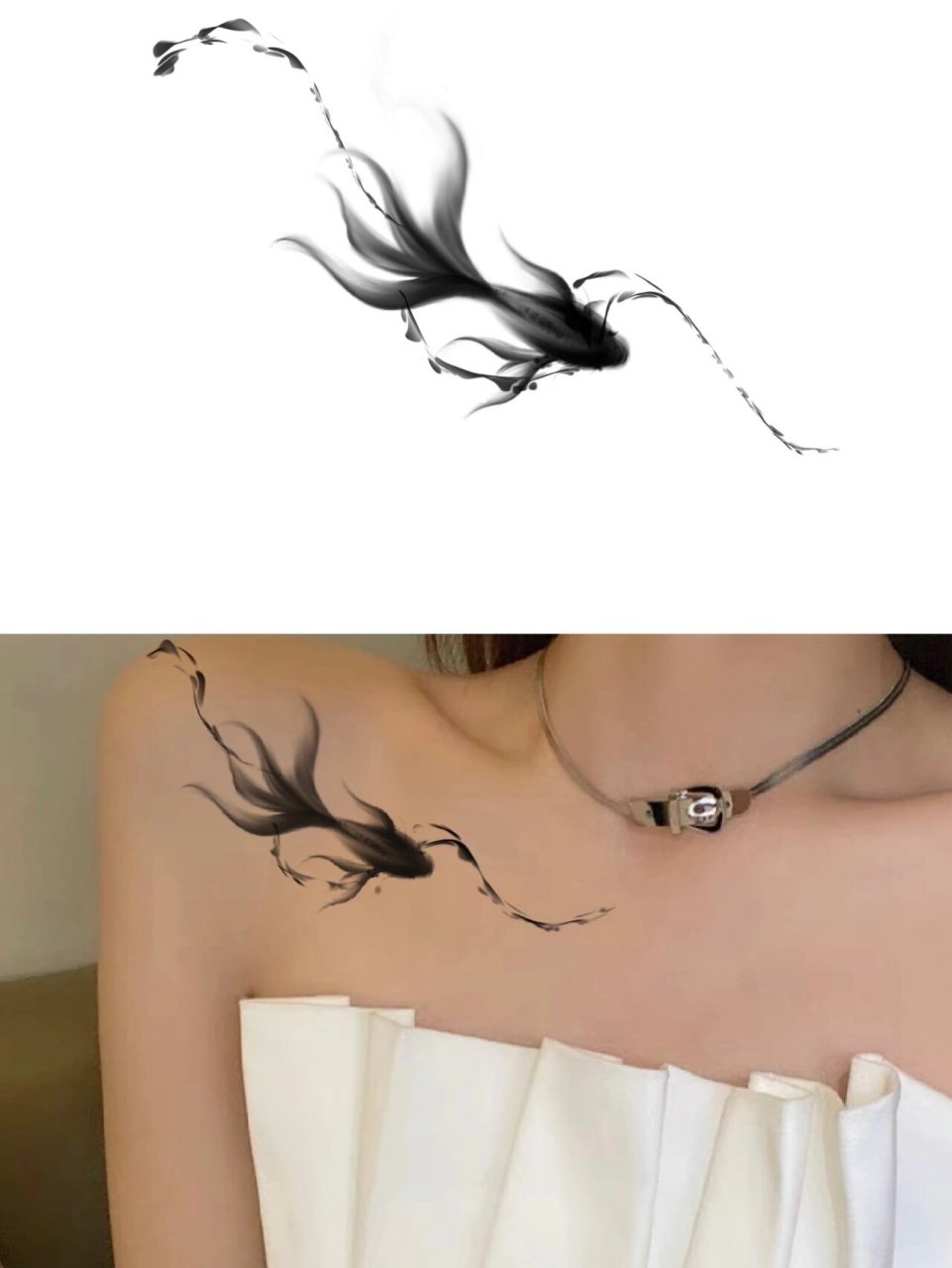 tattoo 水墨金鱼 水墨金鱼手稿