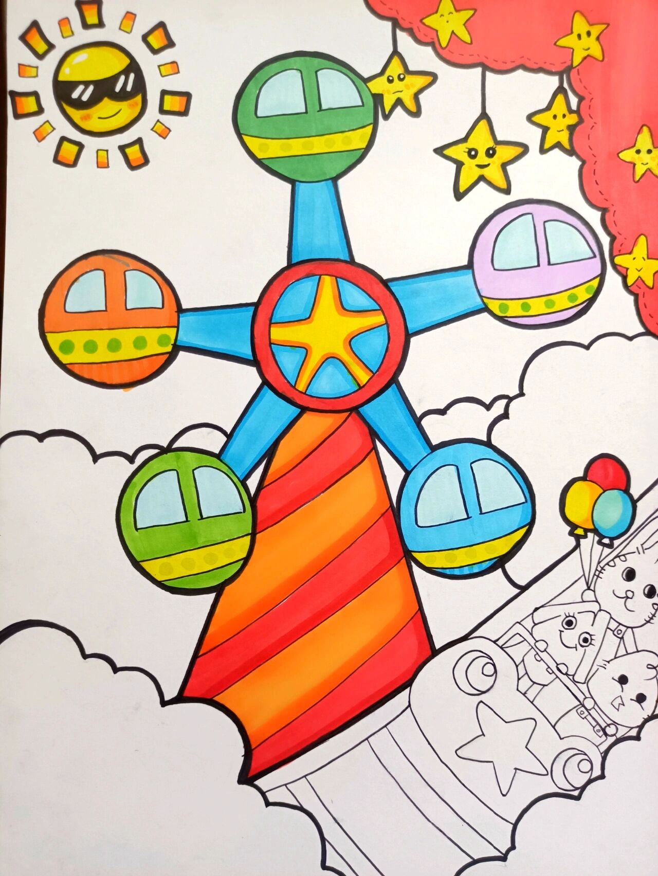 创意儿童画——摩天轮99