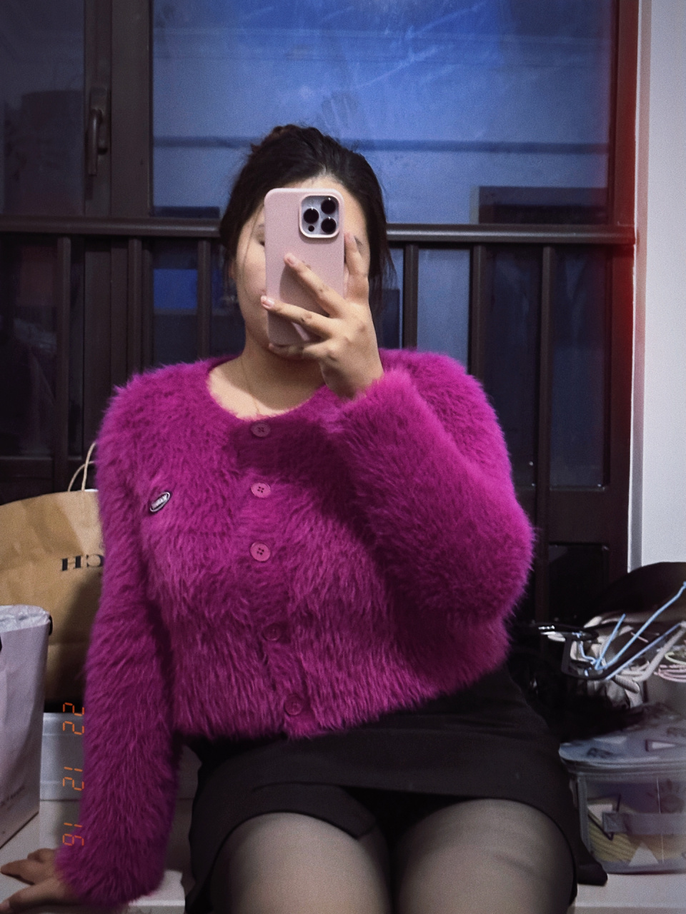 180斤大码女孩也可以穿的黑丝! 这个黑丝真的很显瘦!双层加绒的!