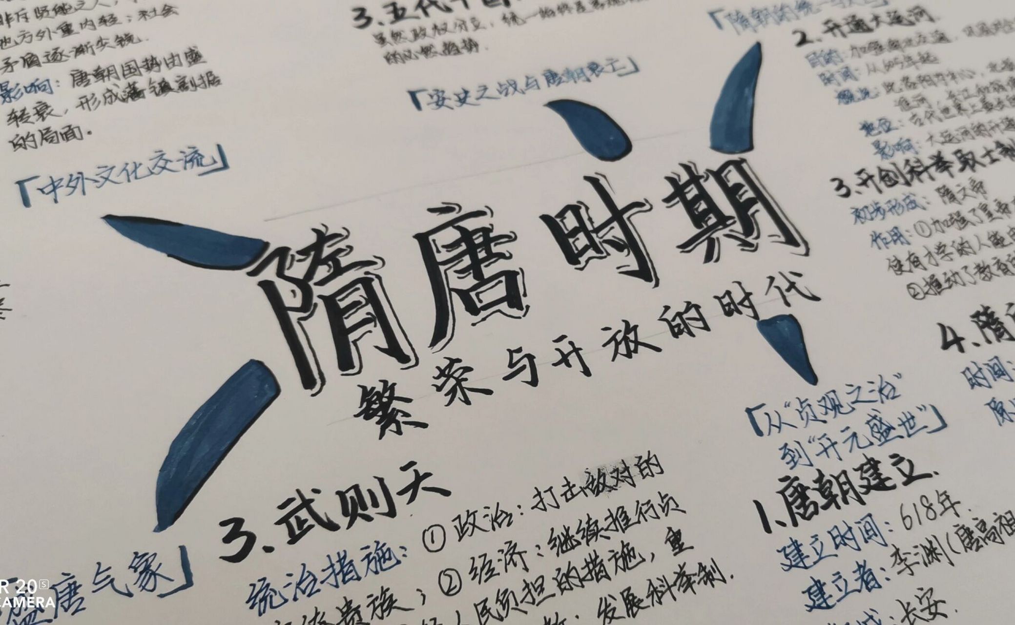 七下历史隋唐时期思维导图 我来更新了!嘿嘿