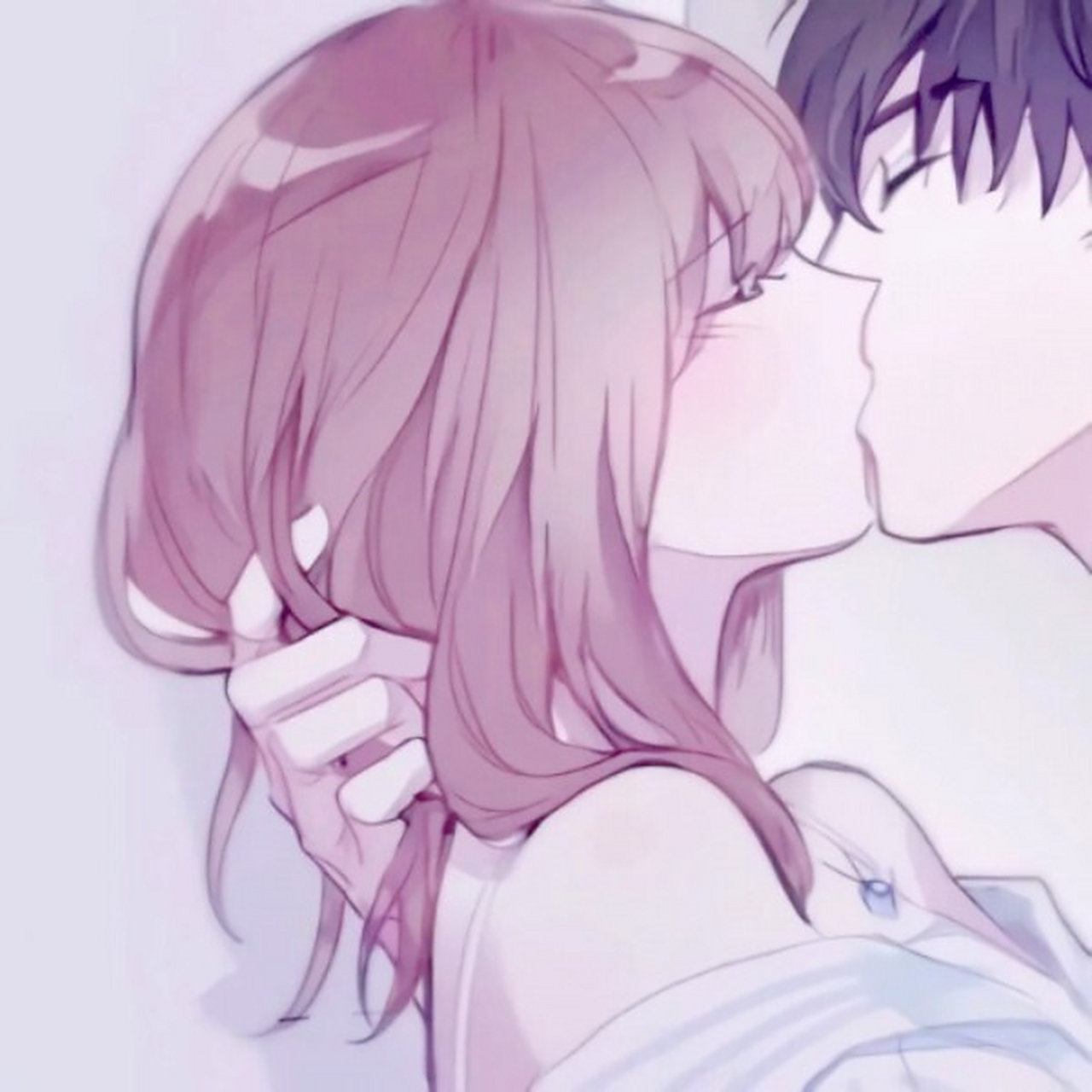 优质亲吻动漫情侣头像