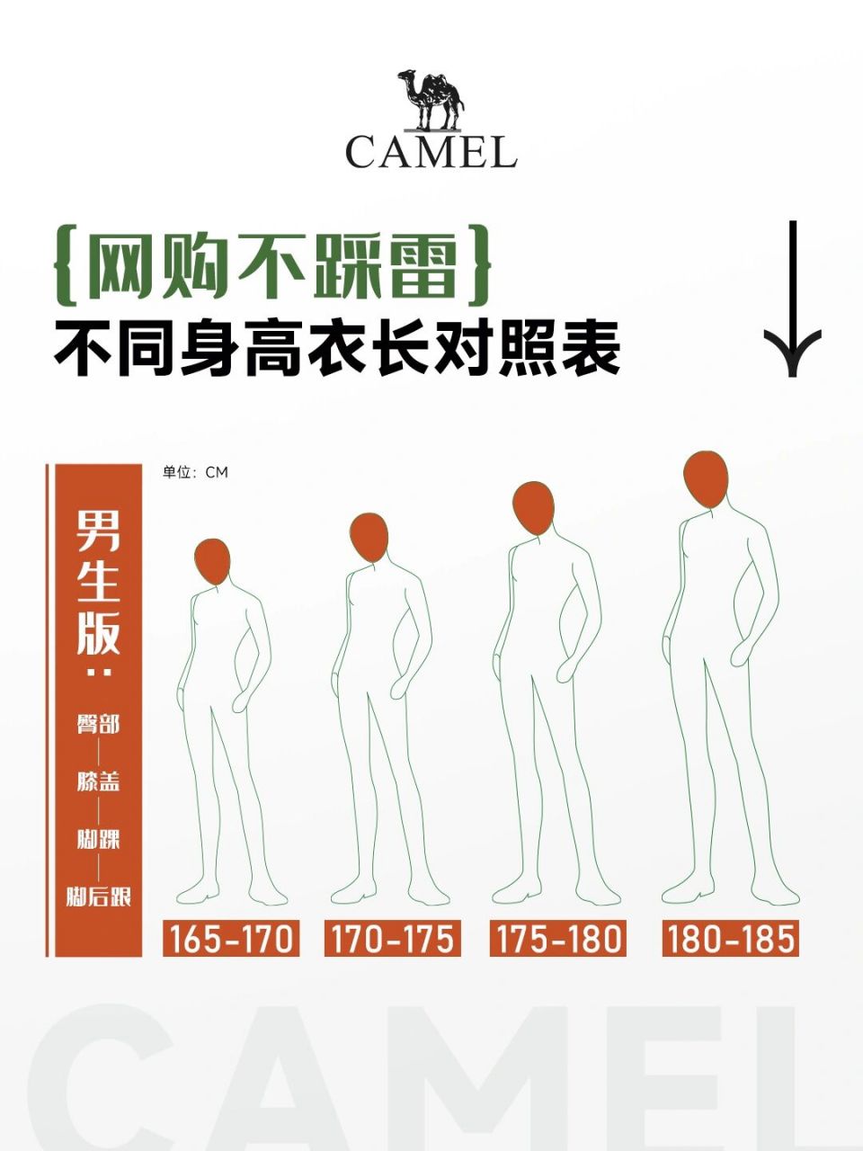 网购不踩雷|不同身高衣长对照表93男生版 涵盖165cm-185cm之间所有