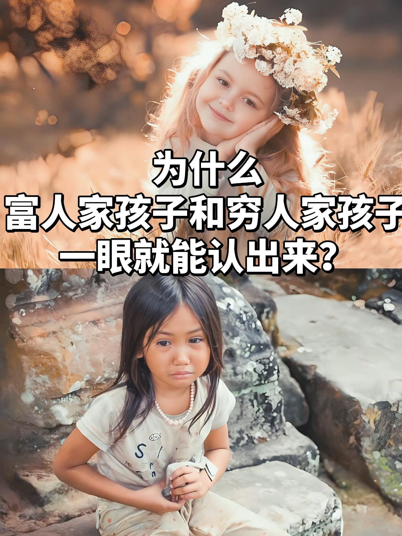 穷人家孩子和富人家孩子,差距到底多大 不知你有没有发现,我们总能在