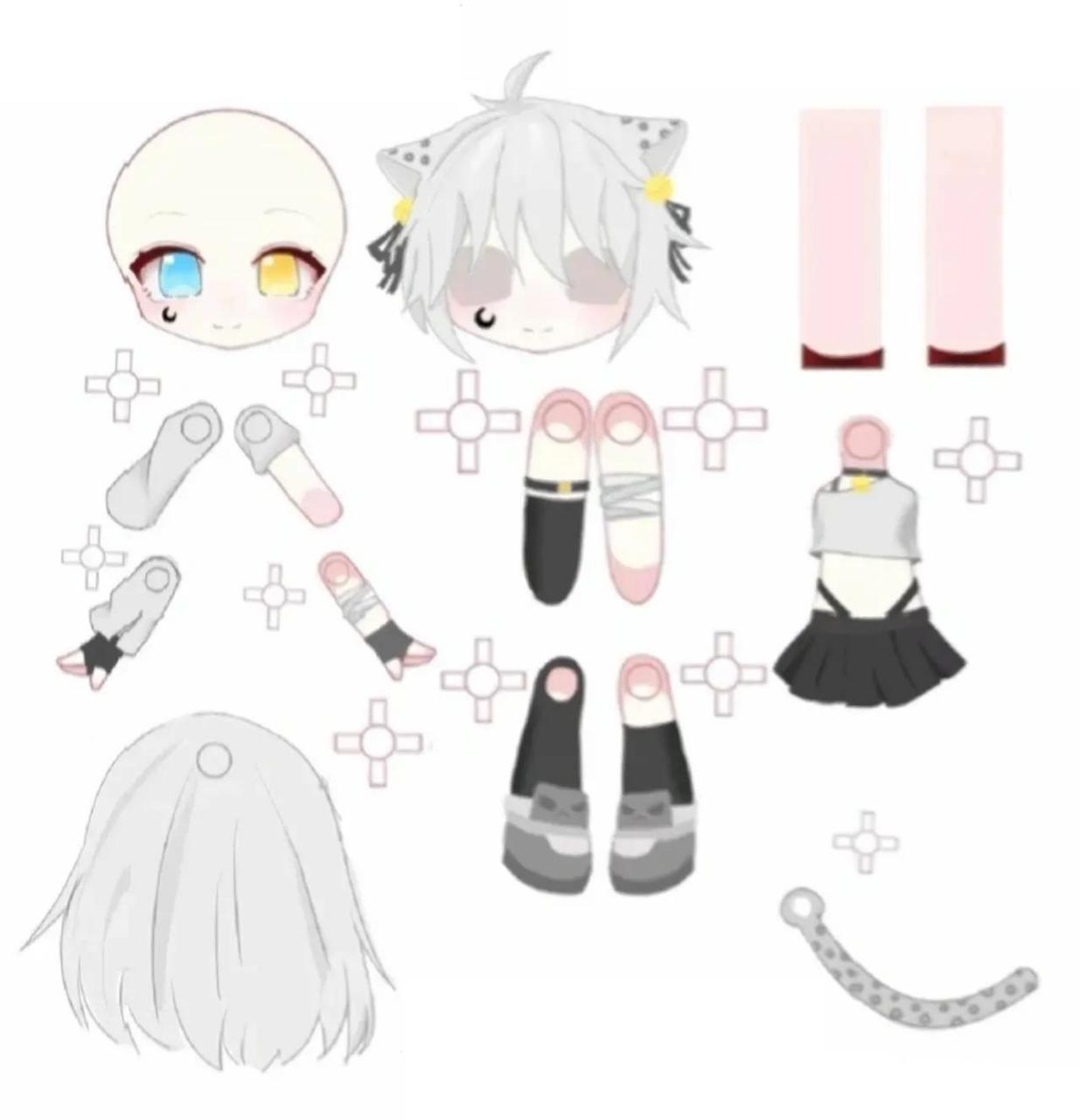 可动纸片人模板7515