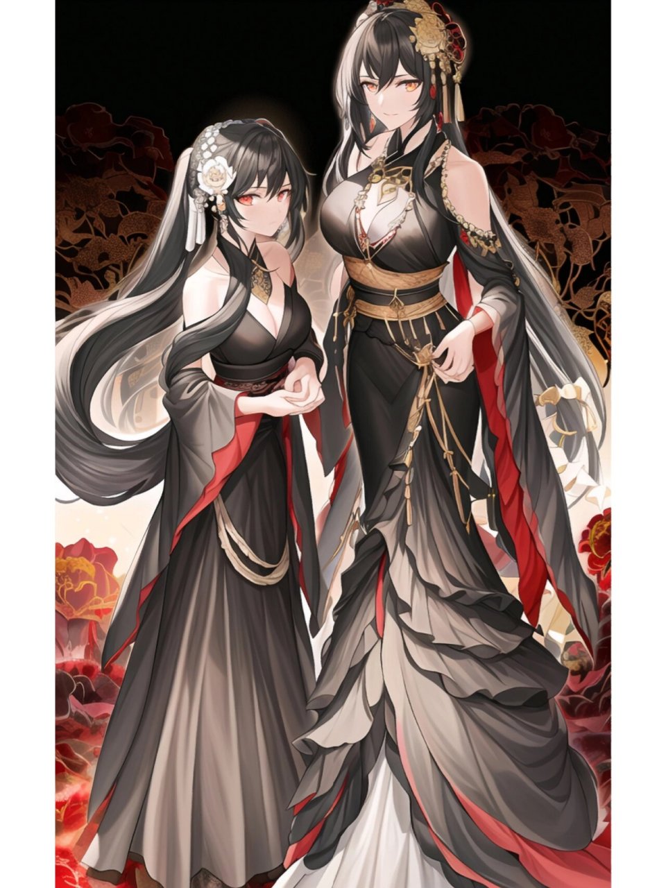 颜值担当no.06|古风姐妹二次元绘画 关键词和小程序:粉裙里