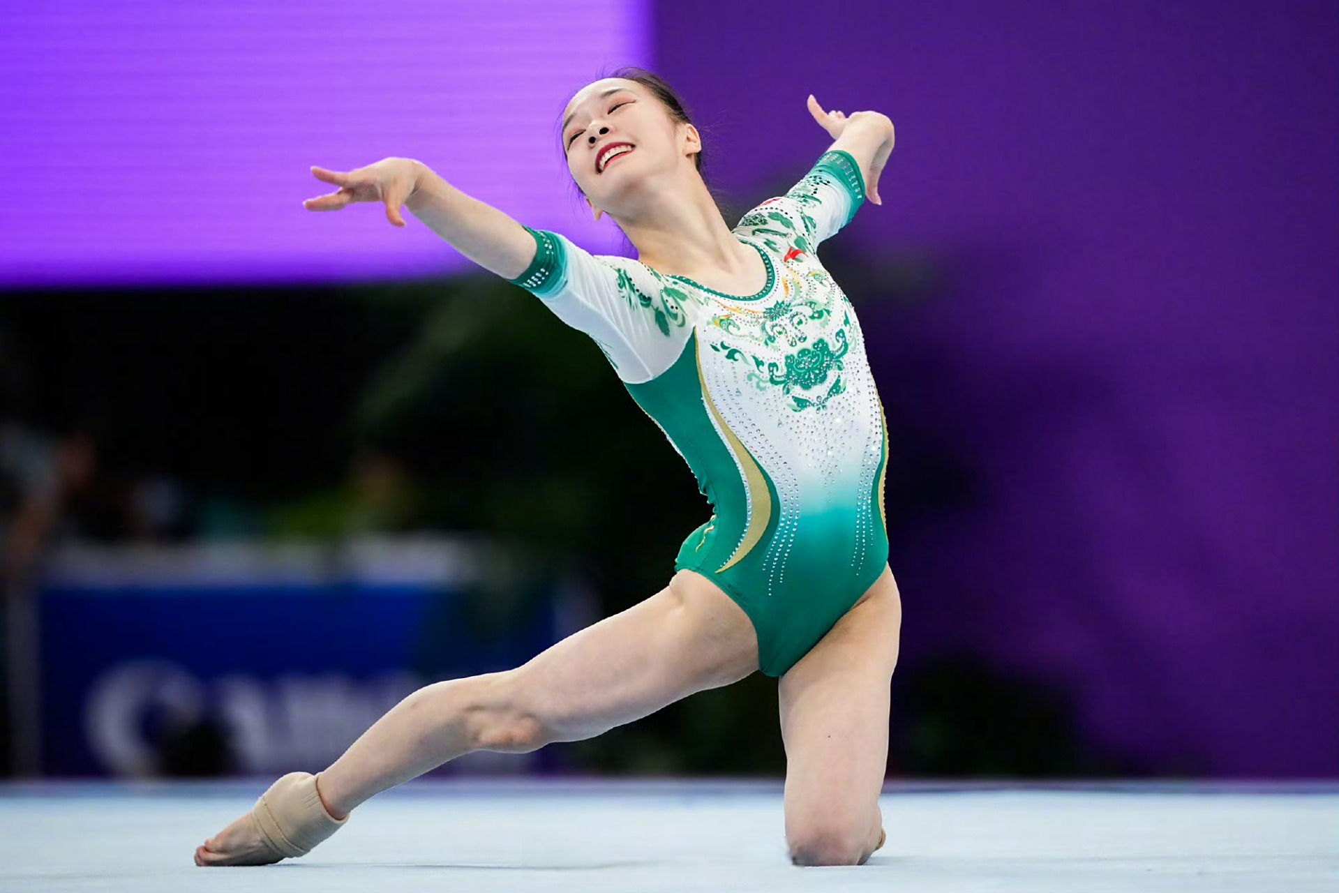 章瑾夺得自由体操金牌#】杭州亚运会竞技体操女子自由体操决赛,中国
