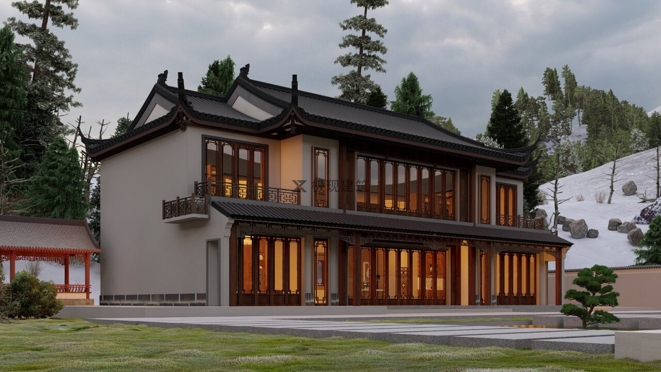 浙江诸暨丨二层传统中式别墅(附平面图) 92项目概况 建筑地点丨浙江