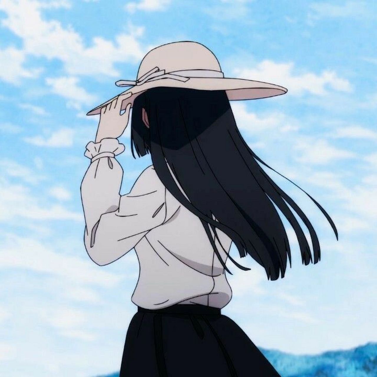 背影动漫女生头像94每天都要开心鸭～    拿图点赞哦