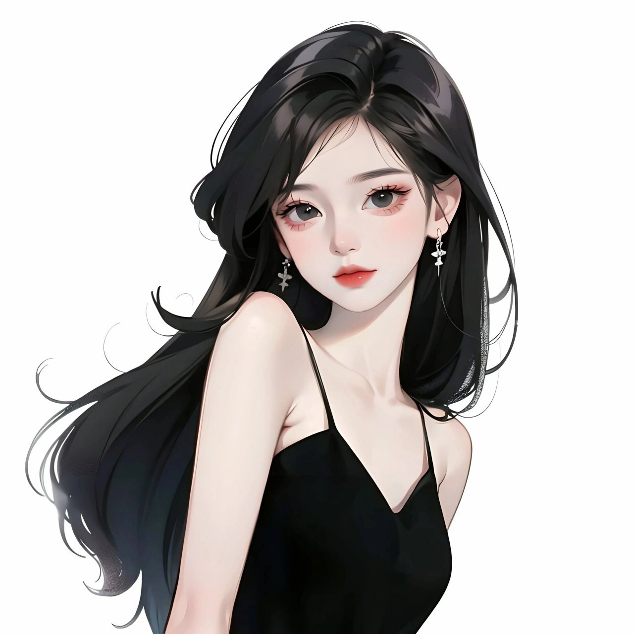 清冷|我自风情万种,与世无争 #少女头像# #美女头像# #漫画头像# #ai