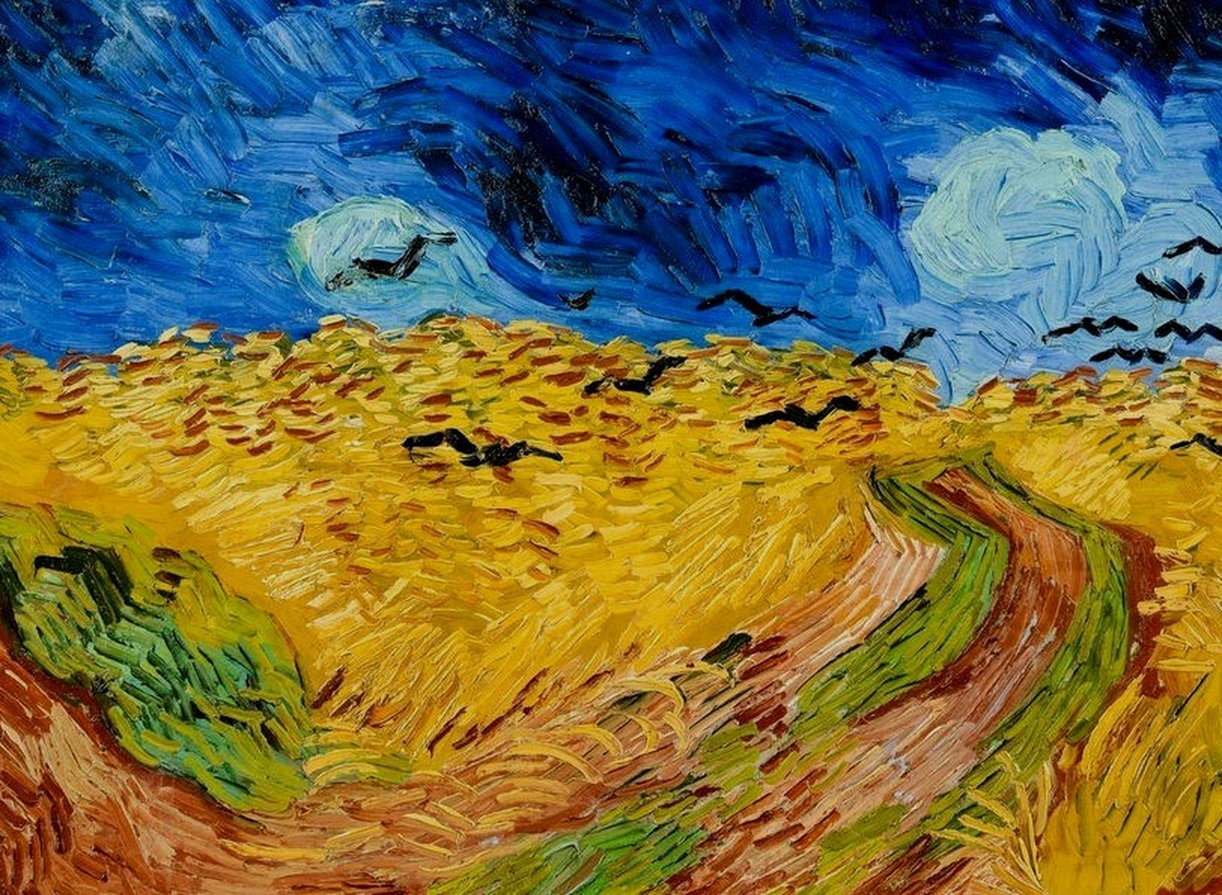 每日艺谈|梵高《麦田里的乌鸦》 97作品信息:文森特61梵高,《麦田