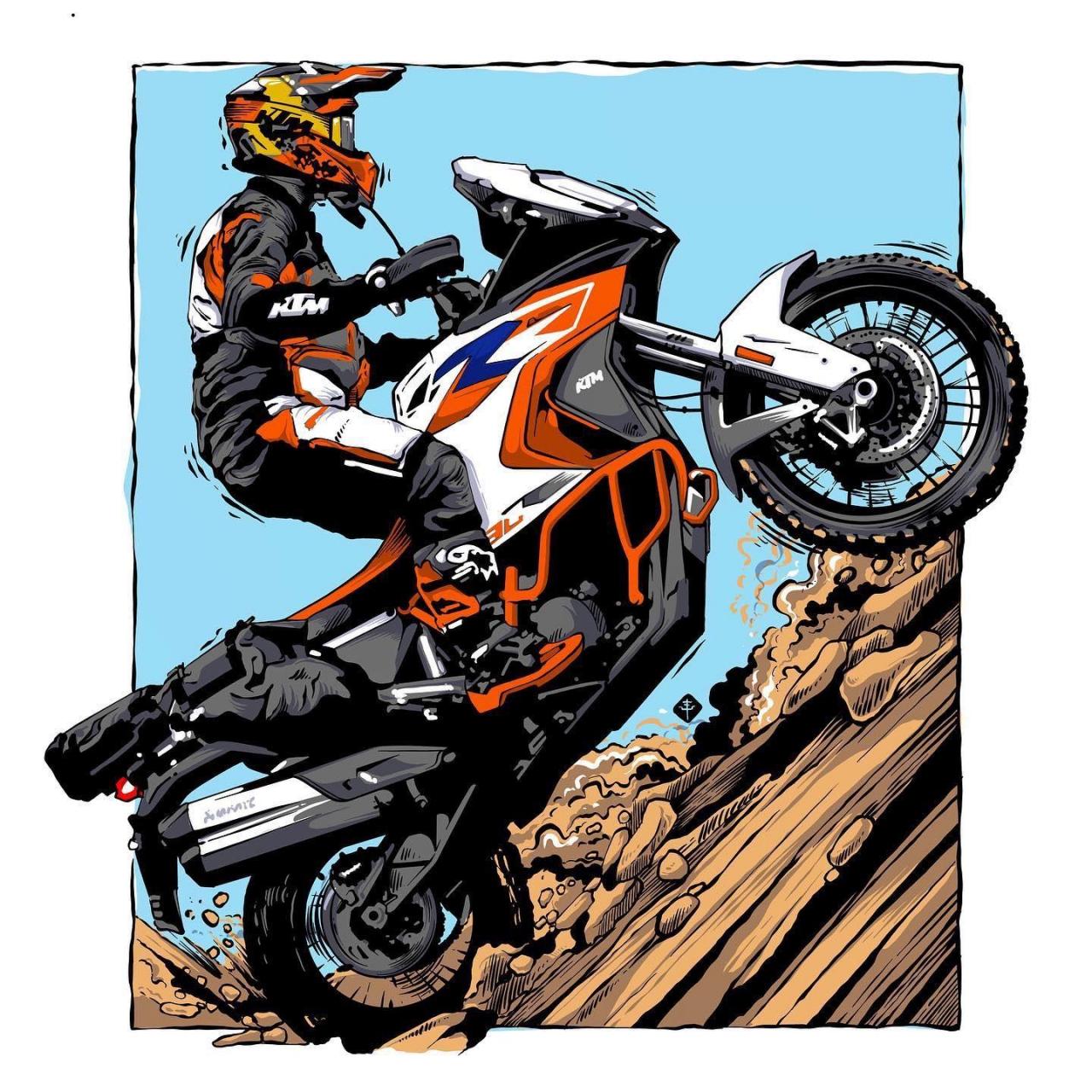 adv拉力越野车漫画头像.喜欢自取,水印自行搞定雅马哈t700ktm大野驴