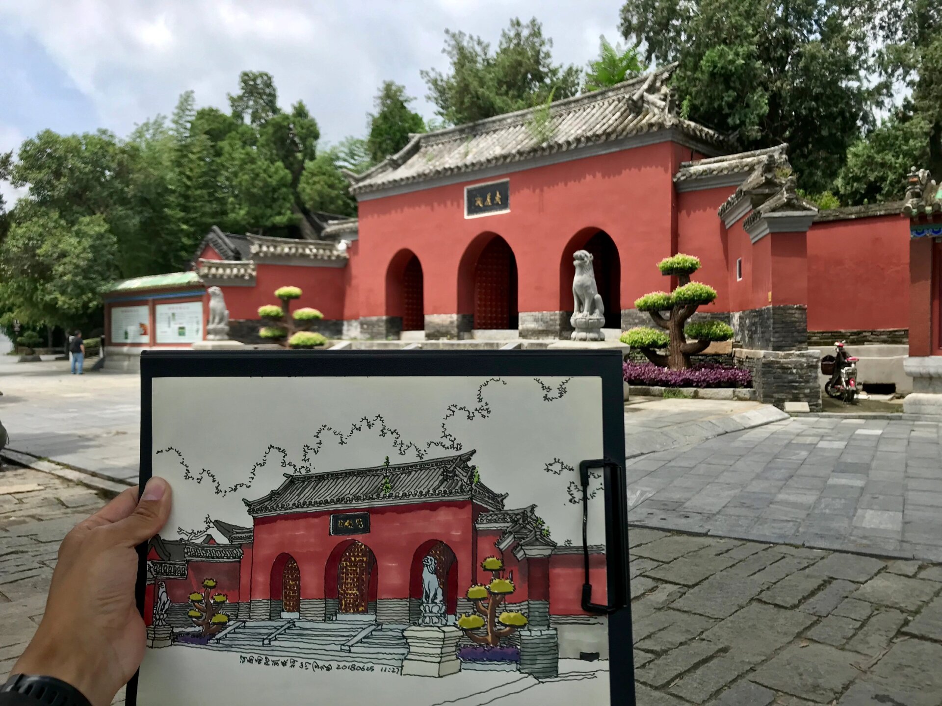 建筑手绘# #建筑# #钢笔亦可作画##河南##南阳# #卧龙岗# #武侯祠