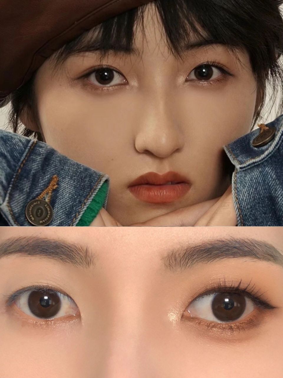 单眼皮眼妆|快学张子枫少年感清冷妆容!