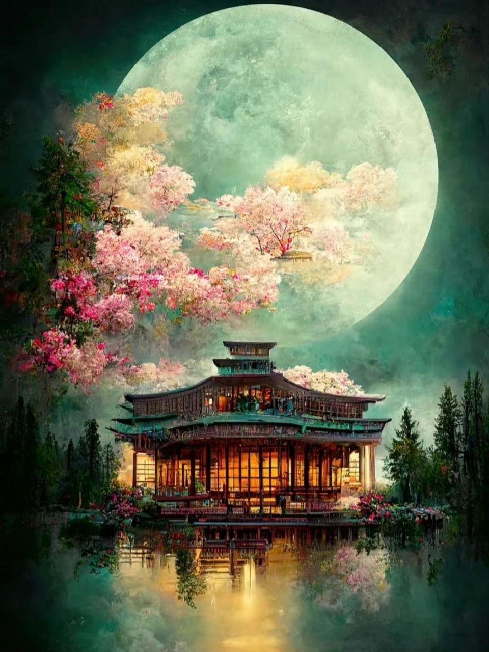 【中秋国风壁纸】花好月圆|一起看月亮吧93 1,但愿人长久,千里共